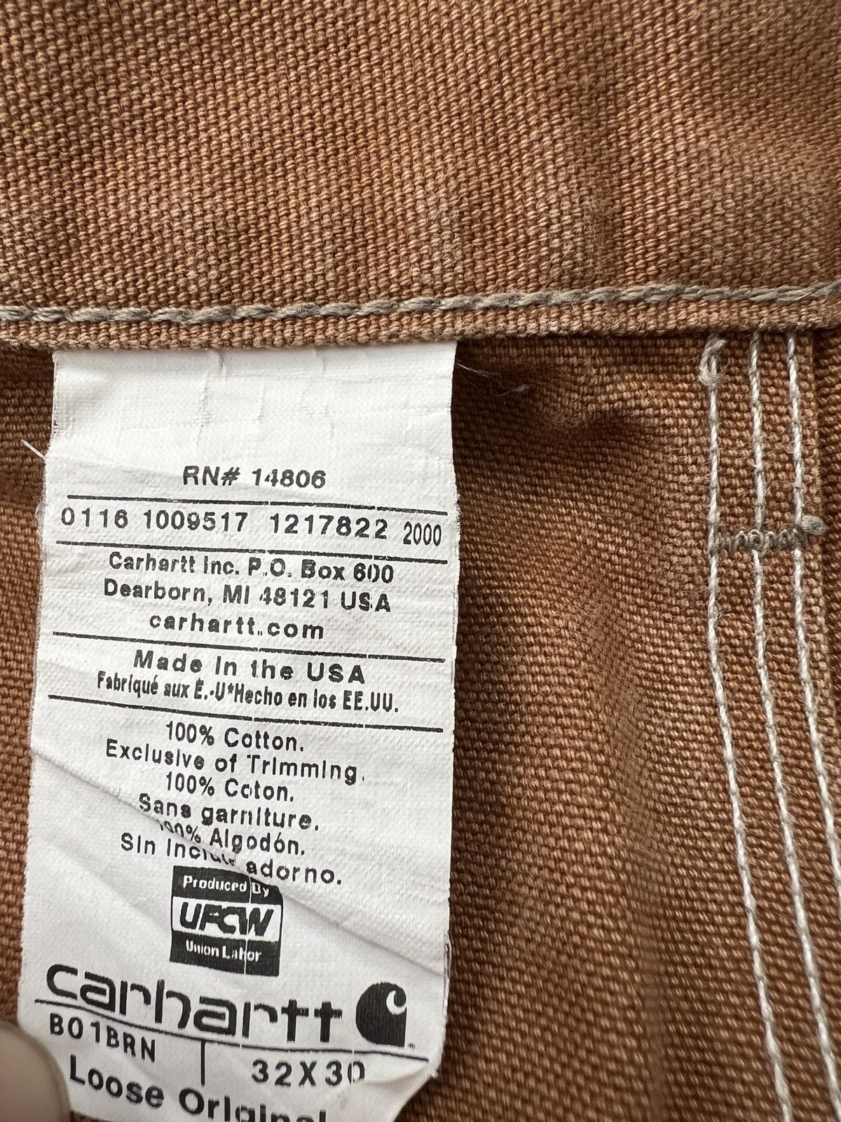 Carhartt Carhatt B01 VTG Brown Cargo Work Pants 32x30 Size US 32 / EU 48 - 5 Thumbnail