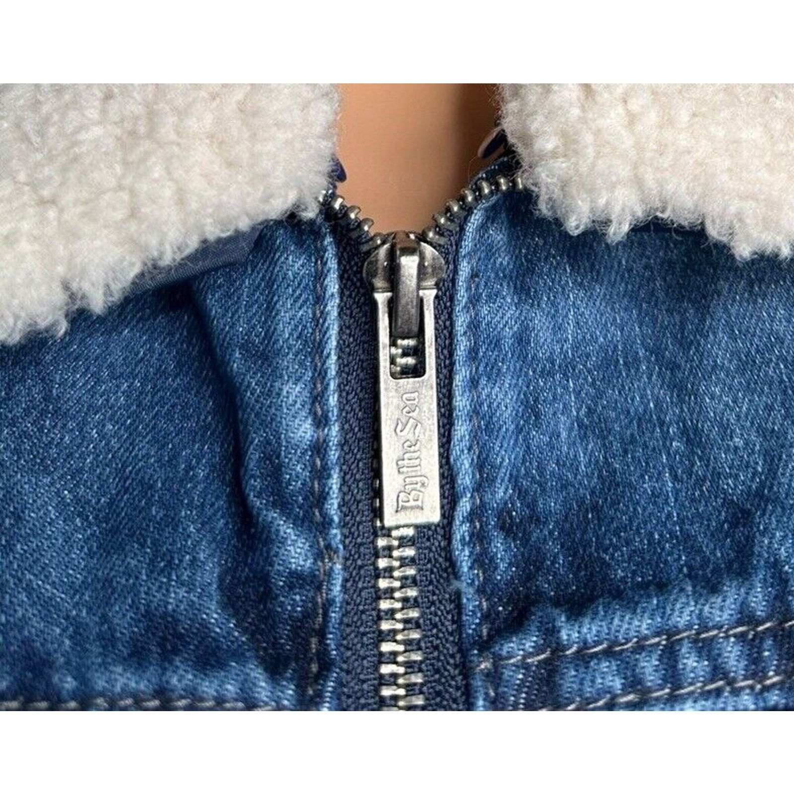 Other Tubbo Moment By The Sea Denim Jean Jacket Sherpa Collar 2XL Size XXL / US 16-18 / IT 52-54 - 5 Thumbnail