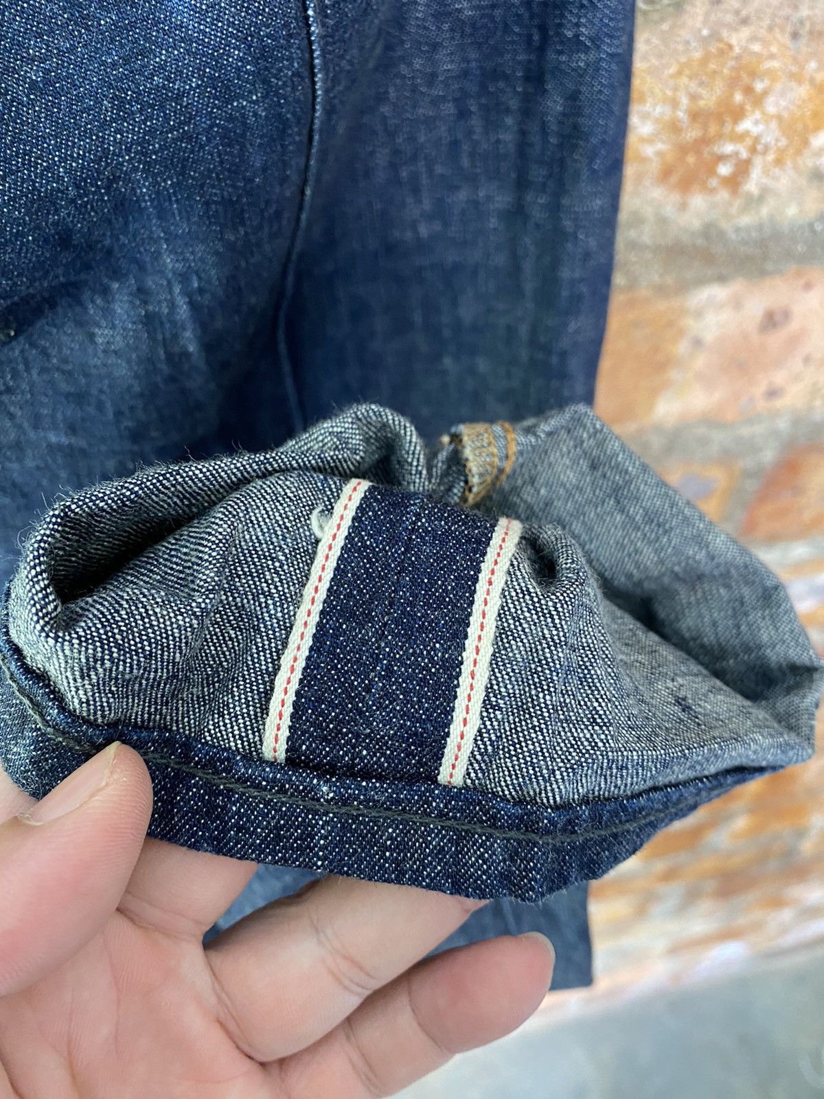 CABANE de ZUCCa × Issey Miyake × Japanese Brand Vtg Zucca by Issey Drop crotch Red selvedge ligth pants Size US 32 / EU 48 - 15 Thumbnail