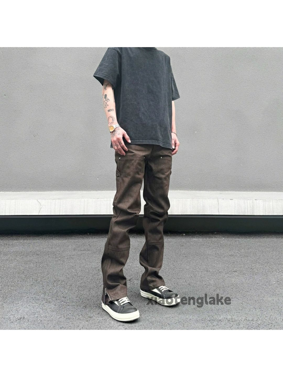 Designer × Japanese Brand × Vintage zipper utility outdoor carpenter workwear flared pants Size US 36 / EU 52 - 5 Thumbnail