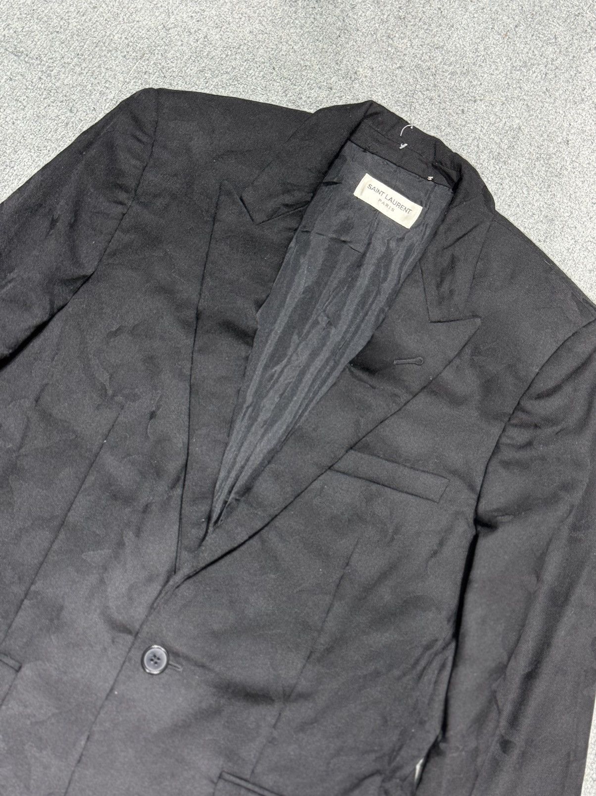 Hedi Slimane × Saint Laurent Paris Saint Laurent - HEDI SLIMANE - FW15 Silhouette Camou Blazer Size 46S - 5 Thumbnail