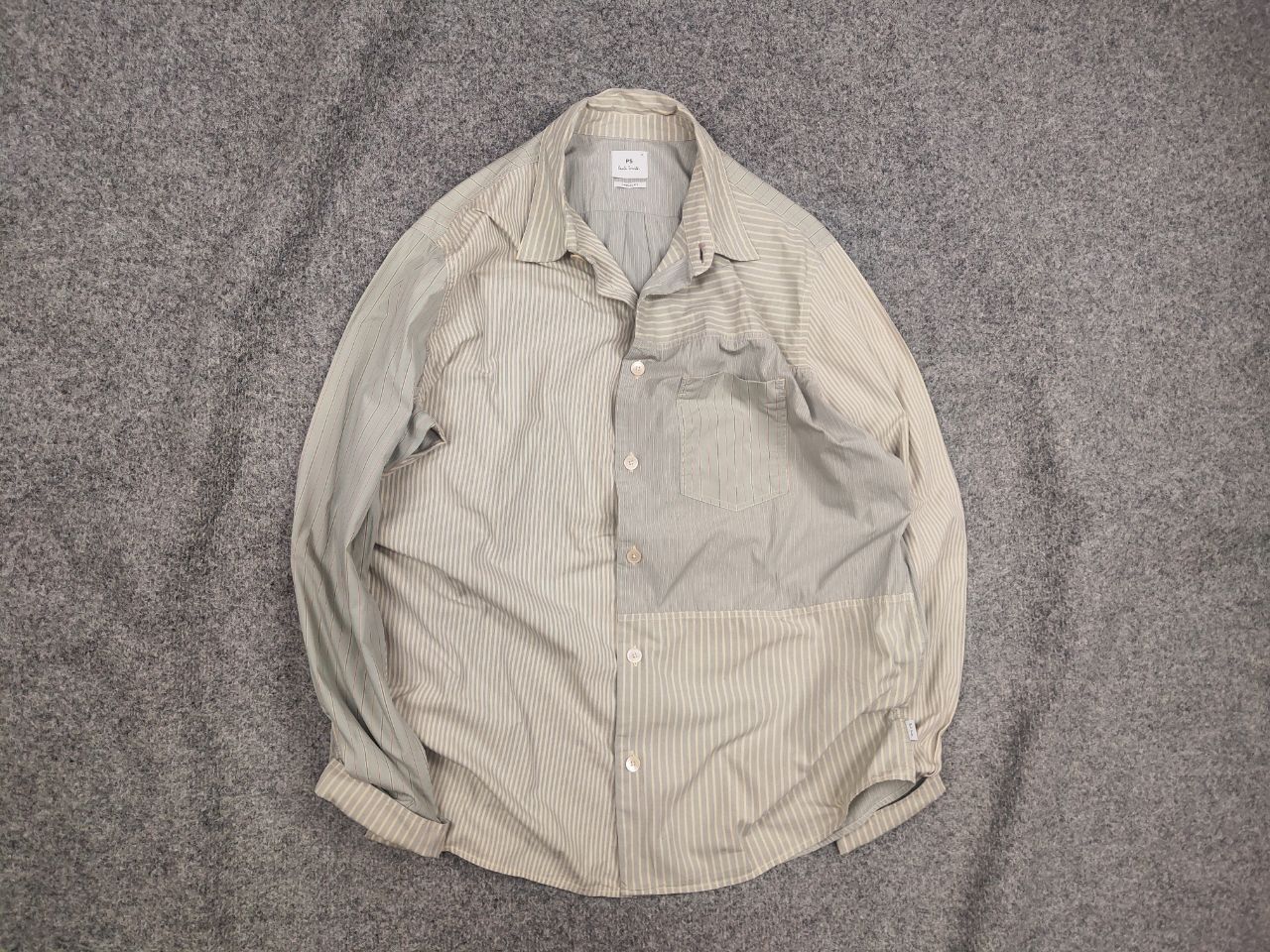 Paul Smith Design patchwork Long Sleeve Button Casual Shirt