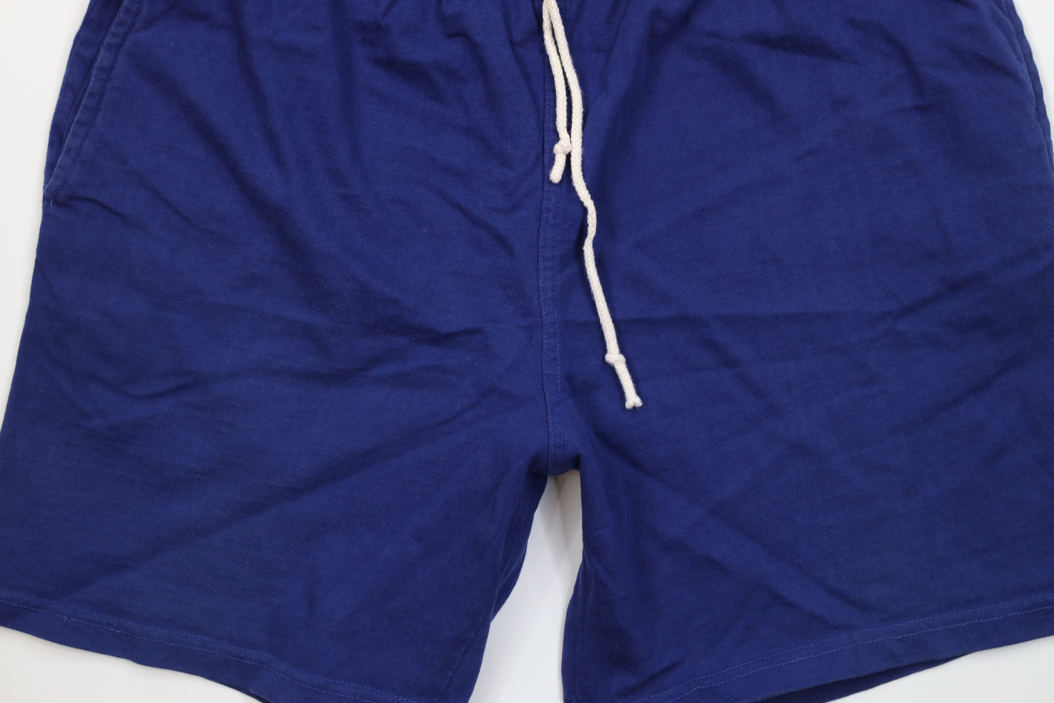 Vintage Vintage 90s Streetwear Blank Cotton Above Knee Shorts Blue Size US 34 / EU 50 - 3 Thumbnail