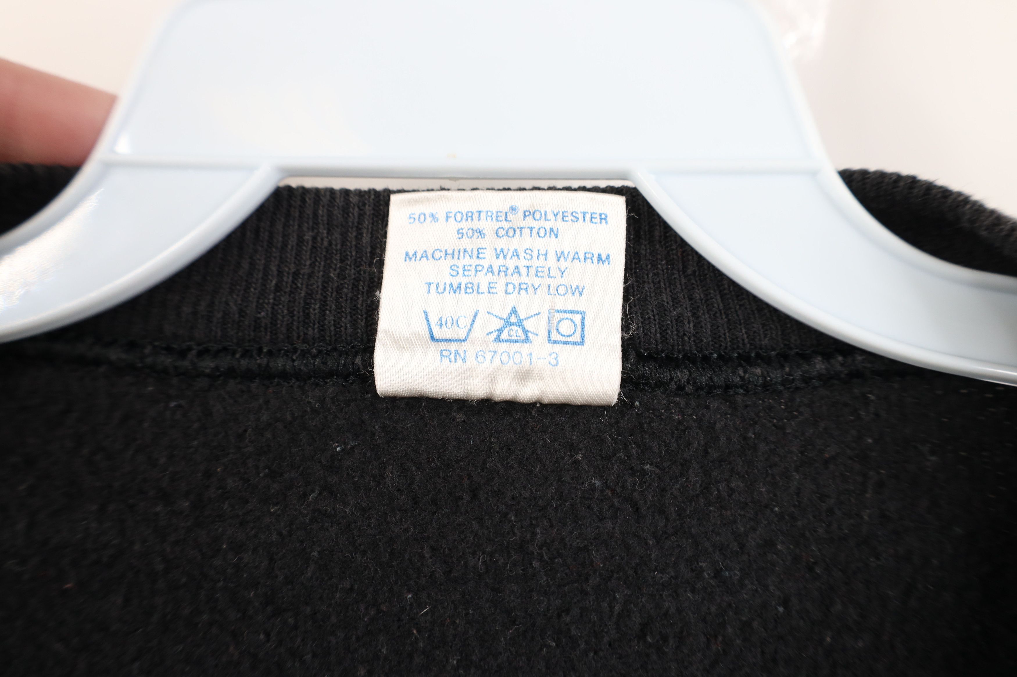Vintage Vintage 70s Streetwear Blank Crewneck Sweatshirt Black USA Size L / US 10 / IT 46 - 8 Thumbnail