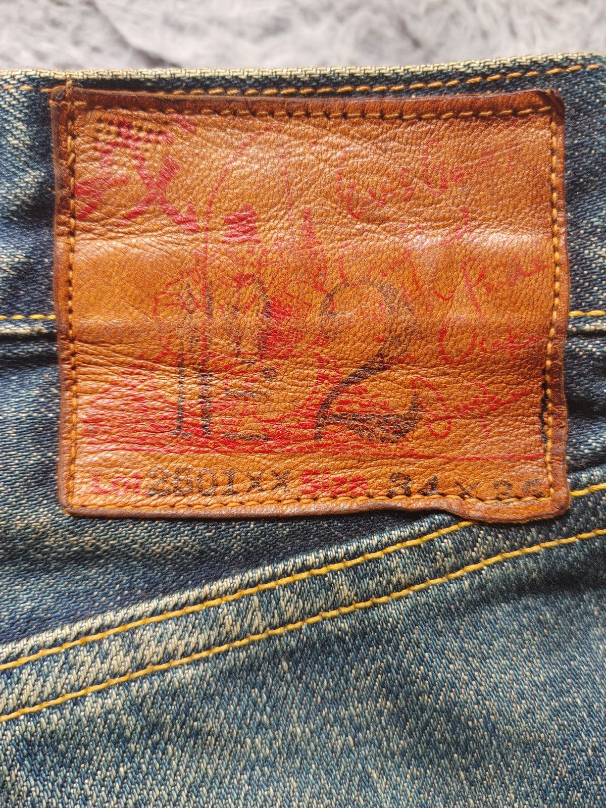 Evisu × Vintage Vintage Evisu Evis Selvedge Denim Size US 35 - 6 Thumbnail