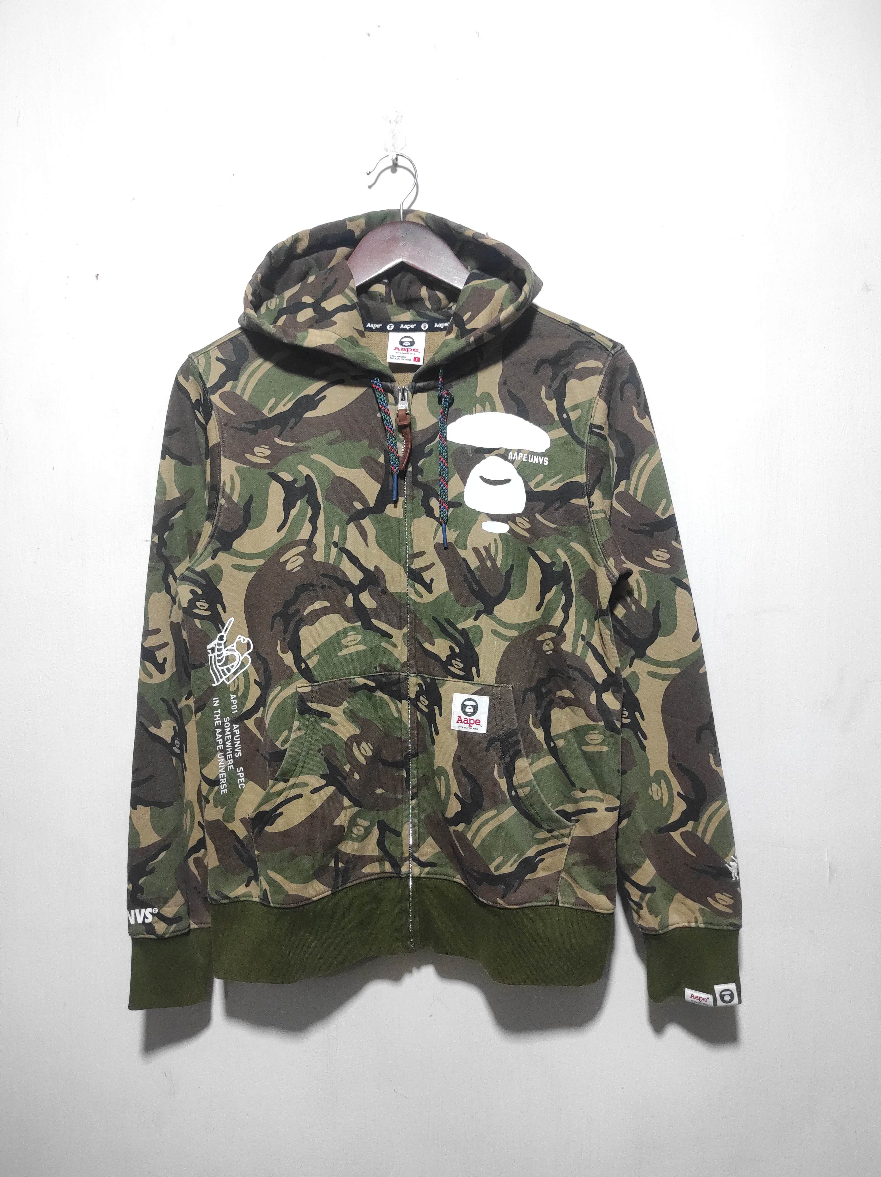 A Bathing Ape Bape APUNVS Camo Zip Hoodie