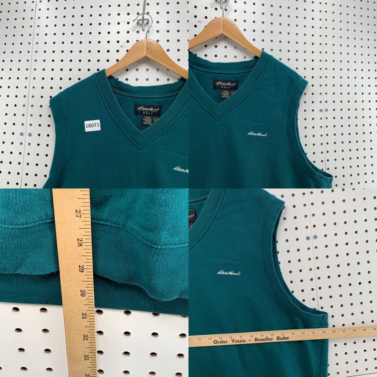 Eddie Bauer Eddie Bauer Golf Sweater Vest Green XL Men Sleeveless V-Neck Logo Size US XL / EU 56 / 4 - 8 Thumbnail