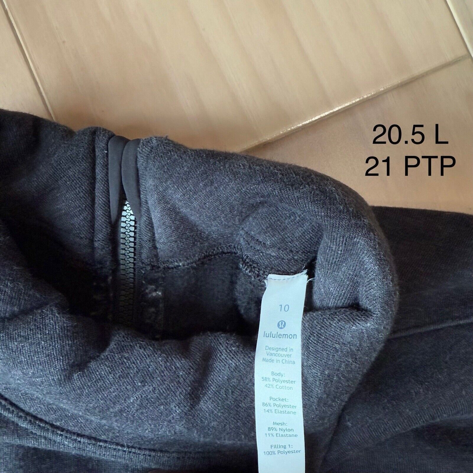 Lululemon Lululemon Light as Warmth Crew 10 Dark Gray Casual Pullover Size L / US 10 / IT 46 - 6 Thumbnail