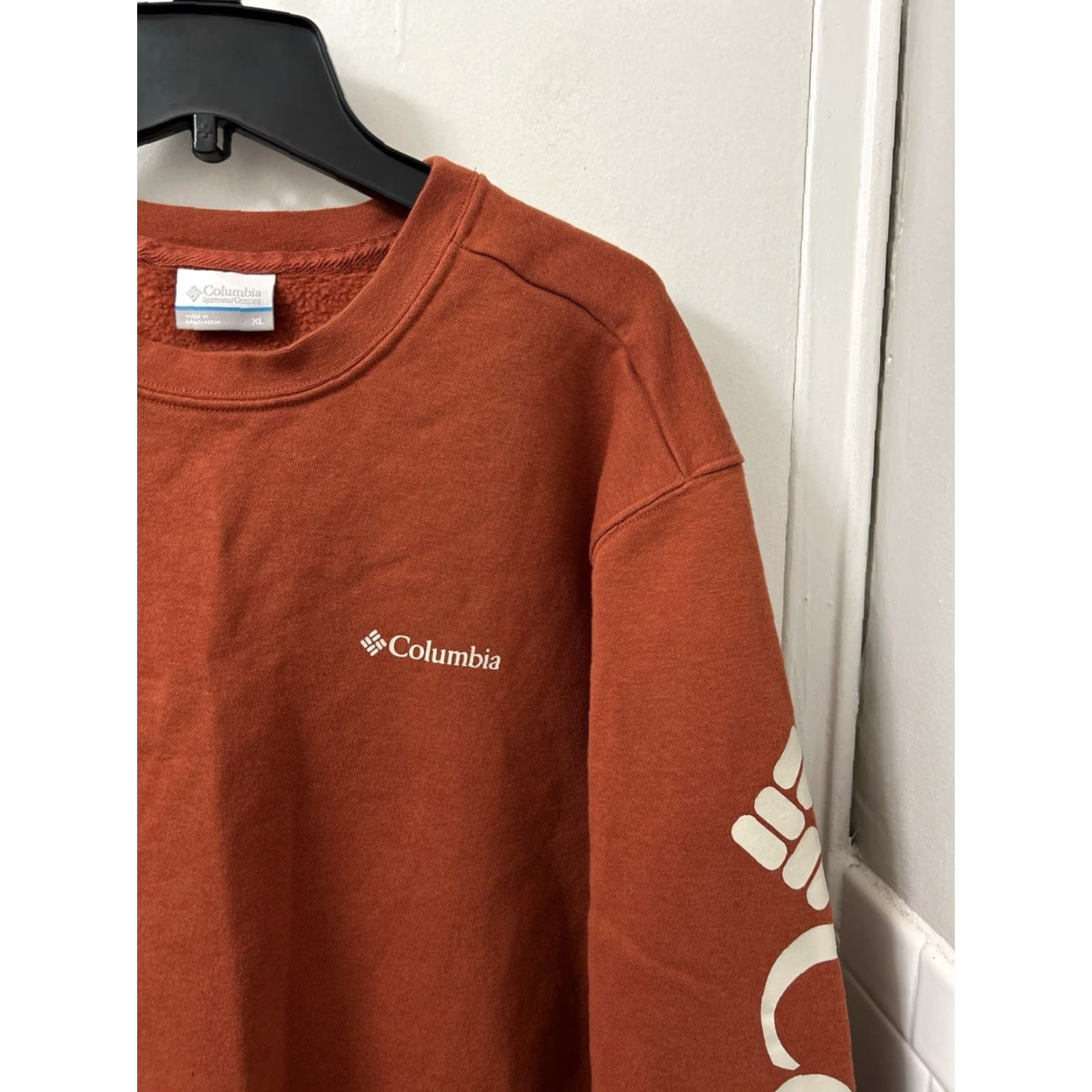Logo 7 Columbia Sweatshirt Pullover Mens XL Orange Logo Graphic Long Sleeve Crew Neck Pullover Regular Fit Size US XL / EU 56 / 4 - 4 Thumbnail