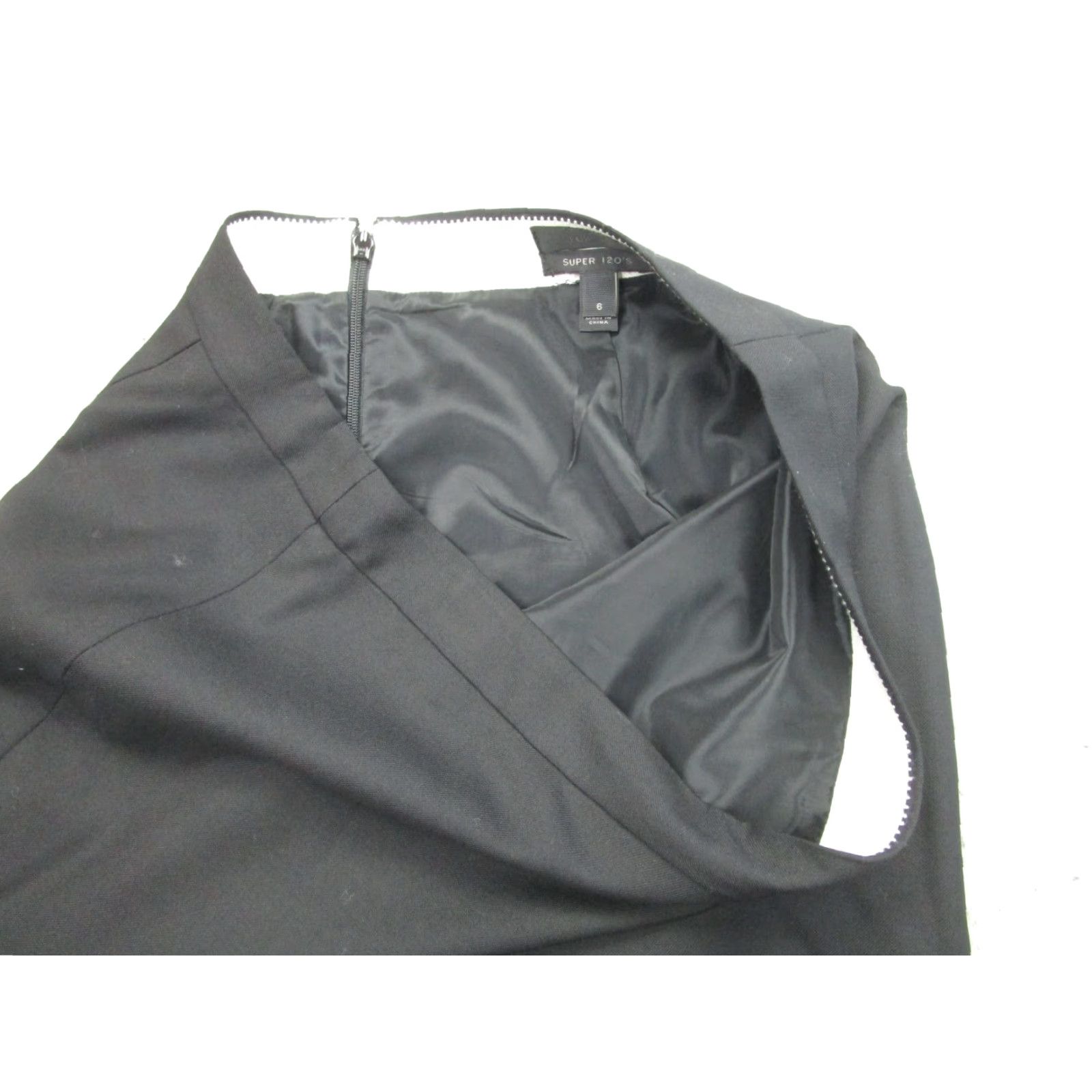 J.Crew VINTAGE J. Crew Skirt Womens 6 Black Wool Pencil Knee Length Zip Zipper Career Business Formal Style Straight & Pencil Lined Size 28" / US 6 / IT 42 - 6 Thumbnail