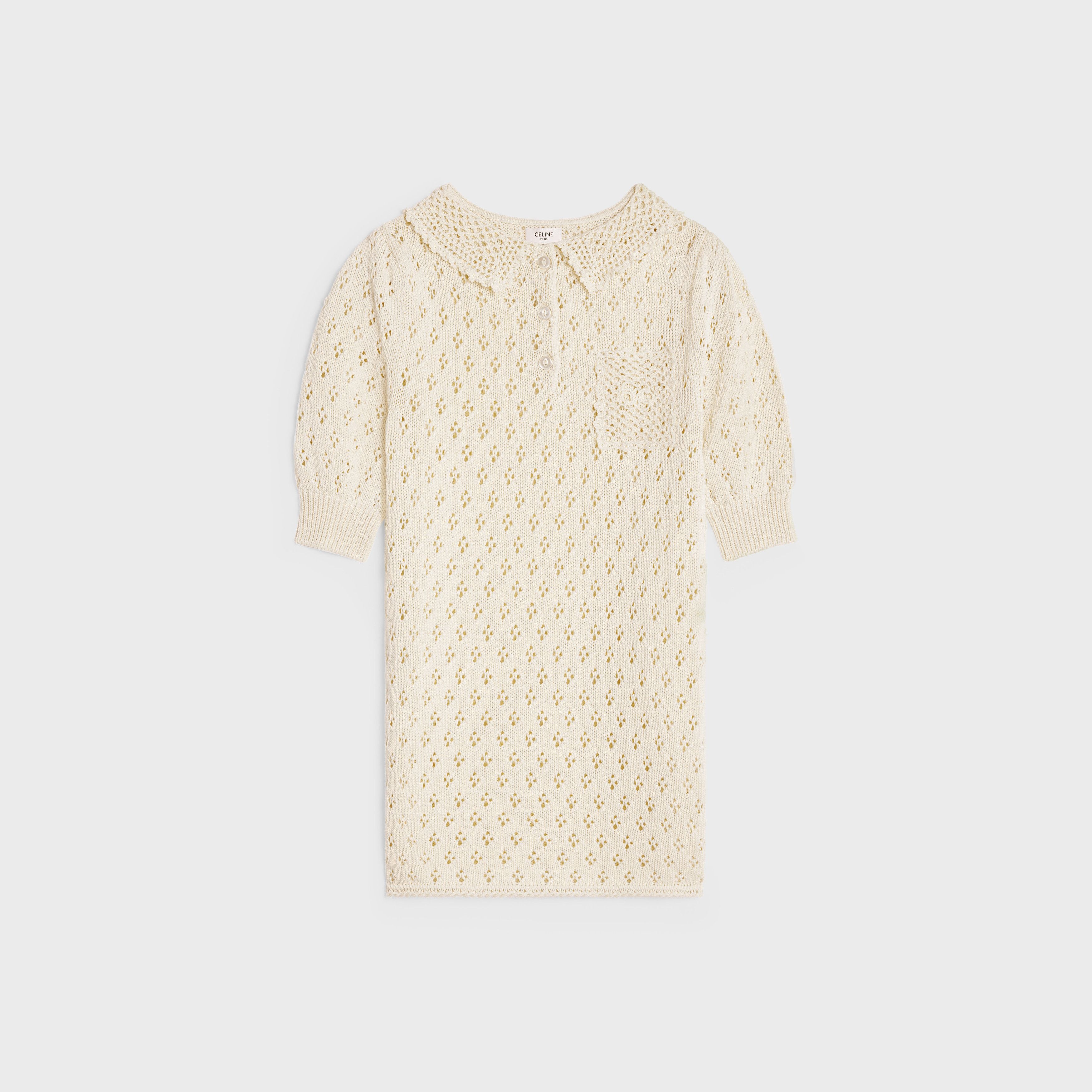Celine mini dress in cotton pointelle Size S / US 4 / IT 40 - 1 Thumbnail