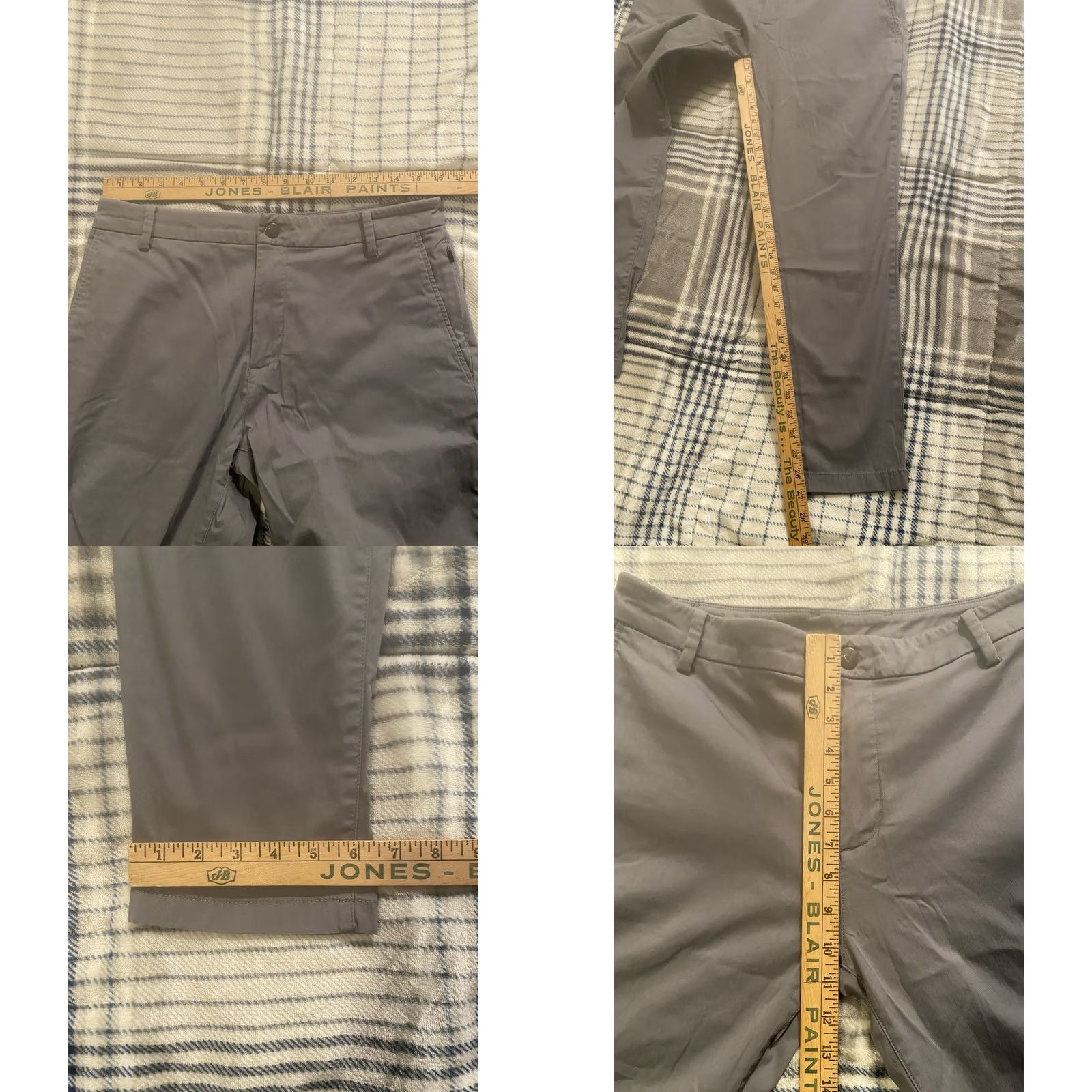 Vintage Bird Dogs Boom Pants Men 32x28 Gray Chino Golf Casual Preppy Athletic Stretch Breathable Tapered Pocket Zip Button Slim Inseam 28 Regular Size 32 Size US 32 / EU 48 - 8 Thumbnail