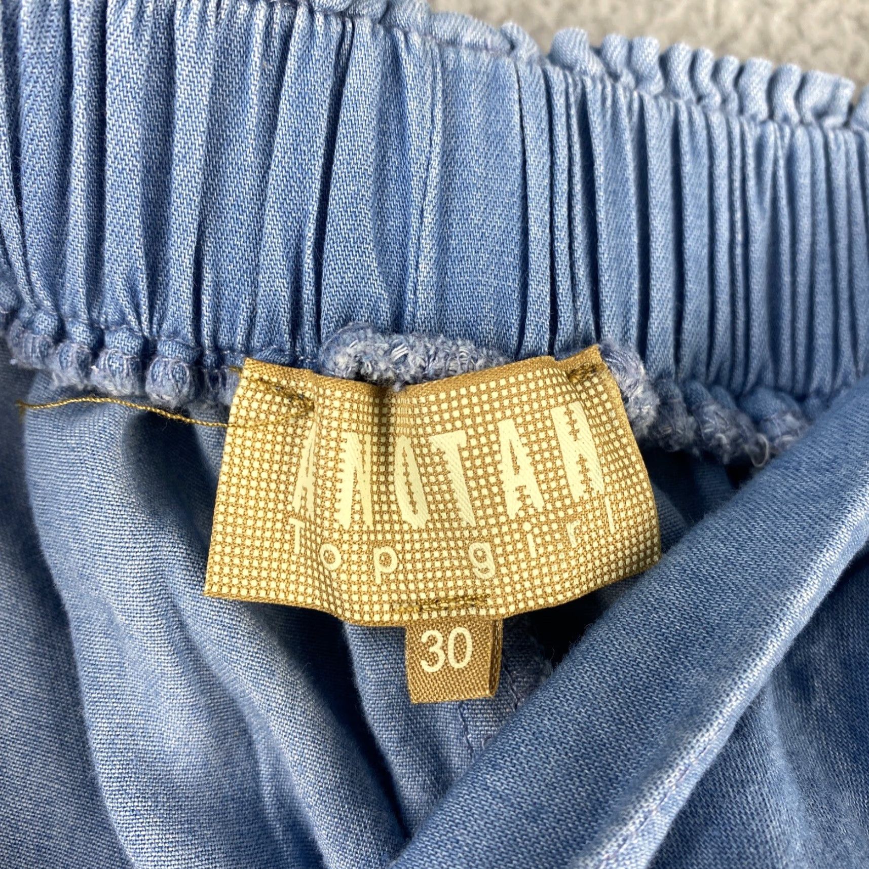 Vintage Anotah Pants Women Cropped Flare Leg Medium Wash Size 30 Blue Casual Wide-Leg Size 30" / US 8 / IT 44 - 4 Thumbnail