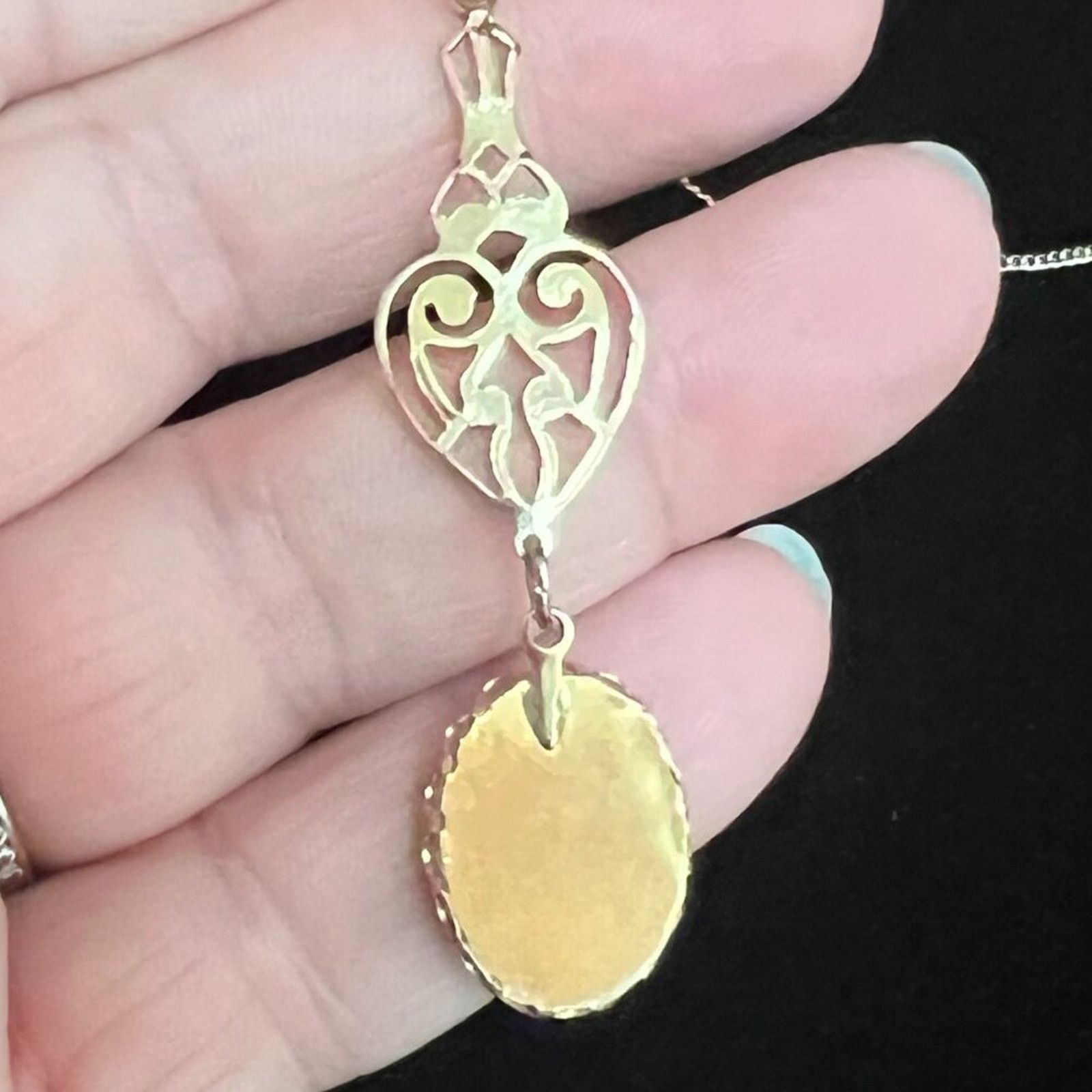 & Other Stories Ceramic Goldtone Filigree Blue Flower Necklace Size ONE SIZE - 5 Thumbnail