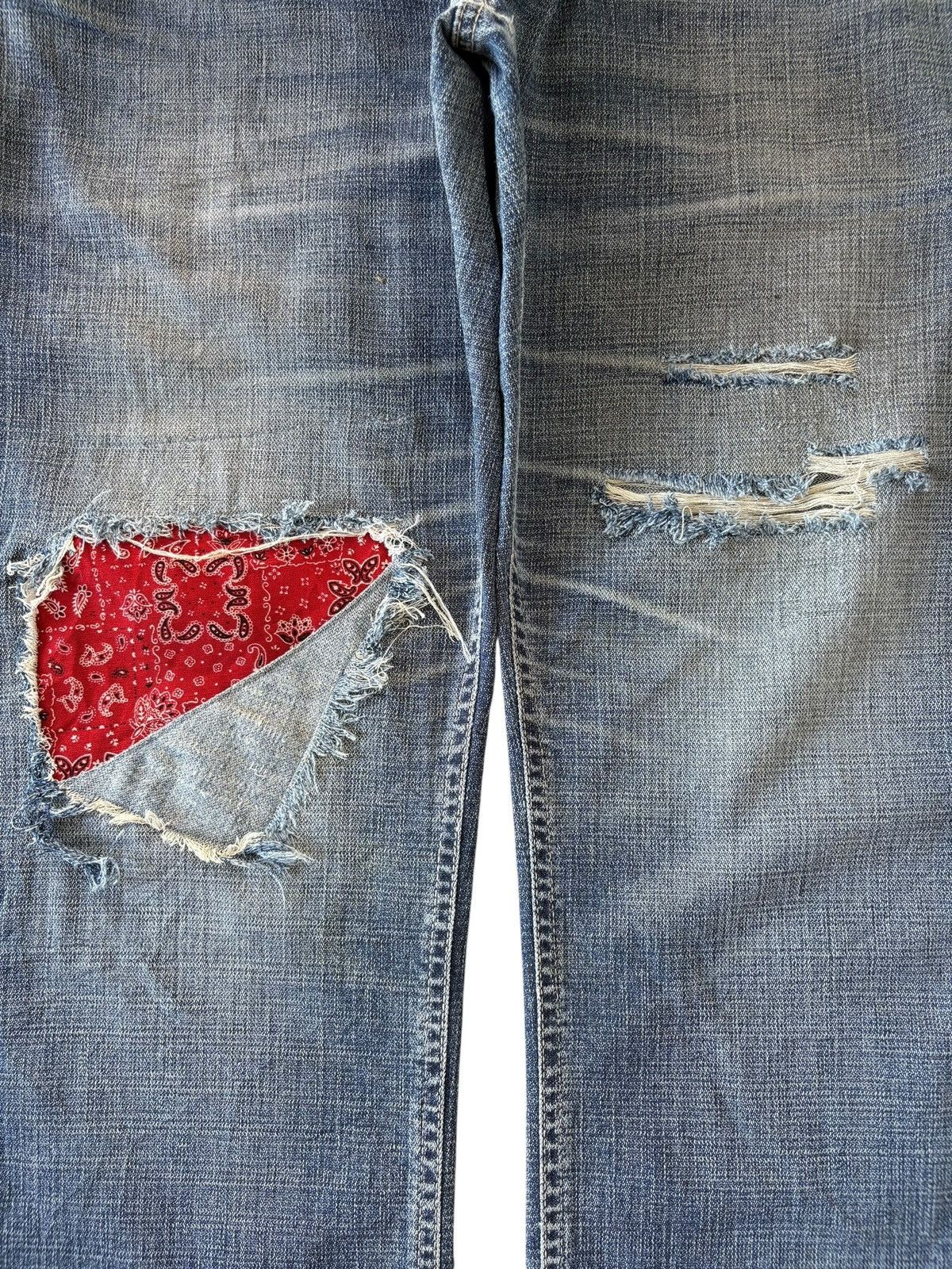 Dolce & Gabbana Vintage Dolce Gabbana Bandana Mud Wash Distress Baggy Jeans Size US 35 - 3 Thumbnail