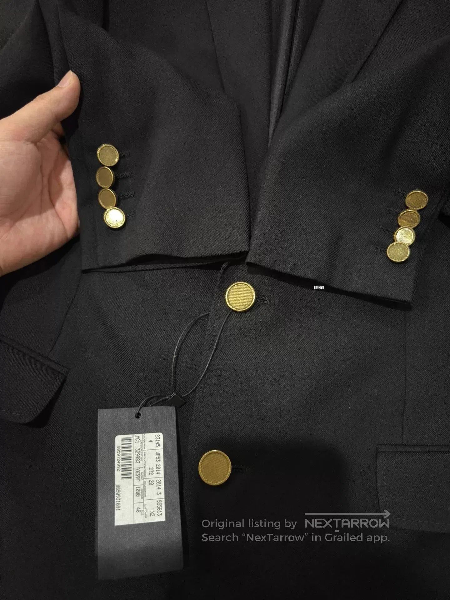 Saint Laurent Paris Black Single. Size US M / EU 48-50 / 2 - 3 Thumbnail