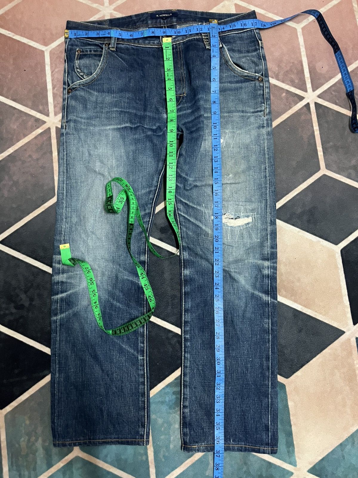 R.Newbold R Newbold Low Waist Patches Jeans Size US 34 / EU 50 - 13 Thumbnail