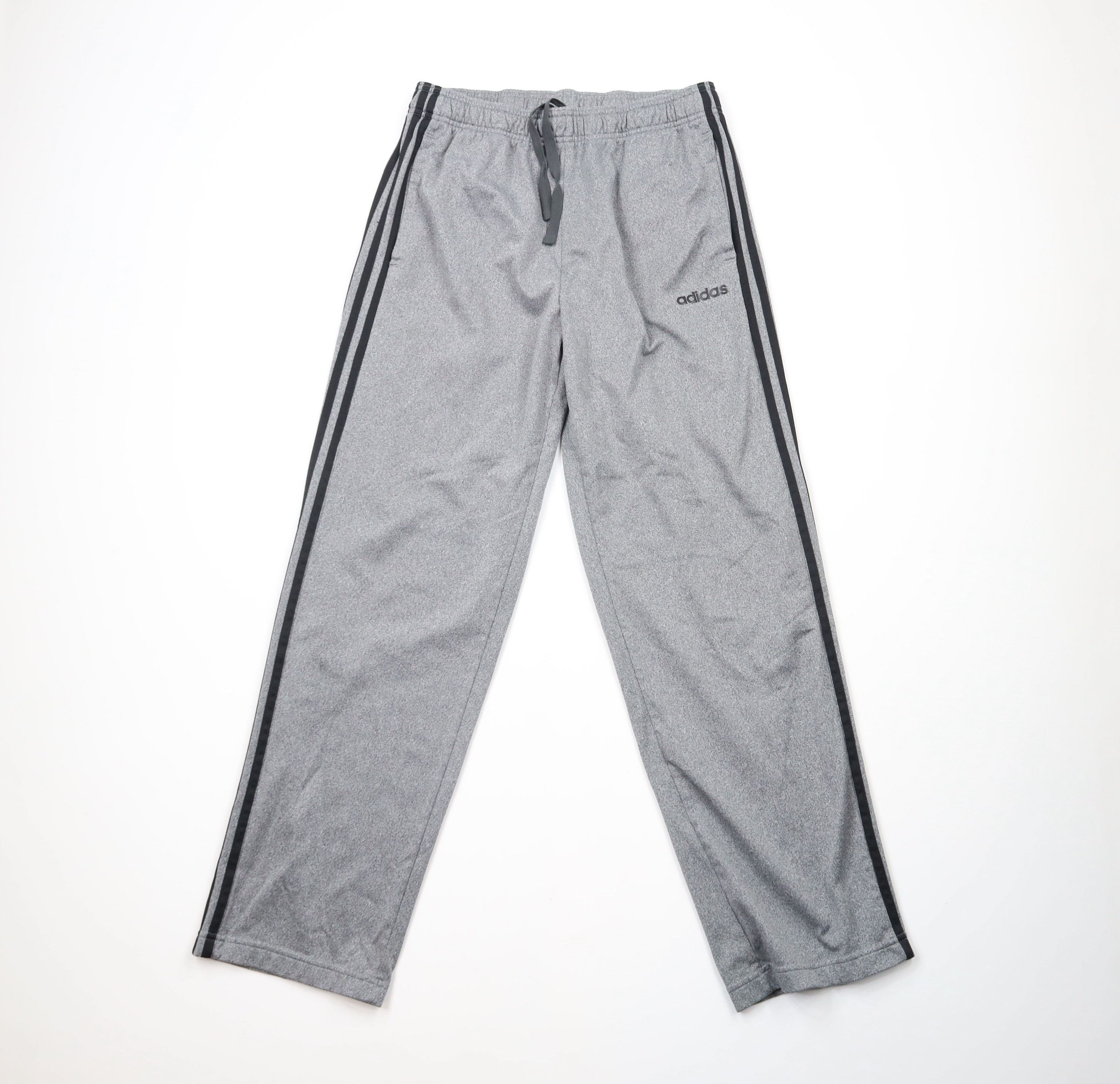 Adidas × Vintage Vintage Adidas Striped Wide Leg Sweatpants Heather Gray Size US 36 / EU 52 - 1 Thumbnail