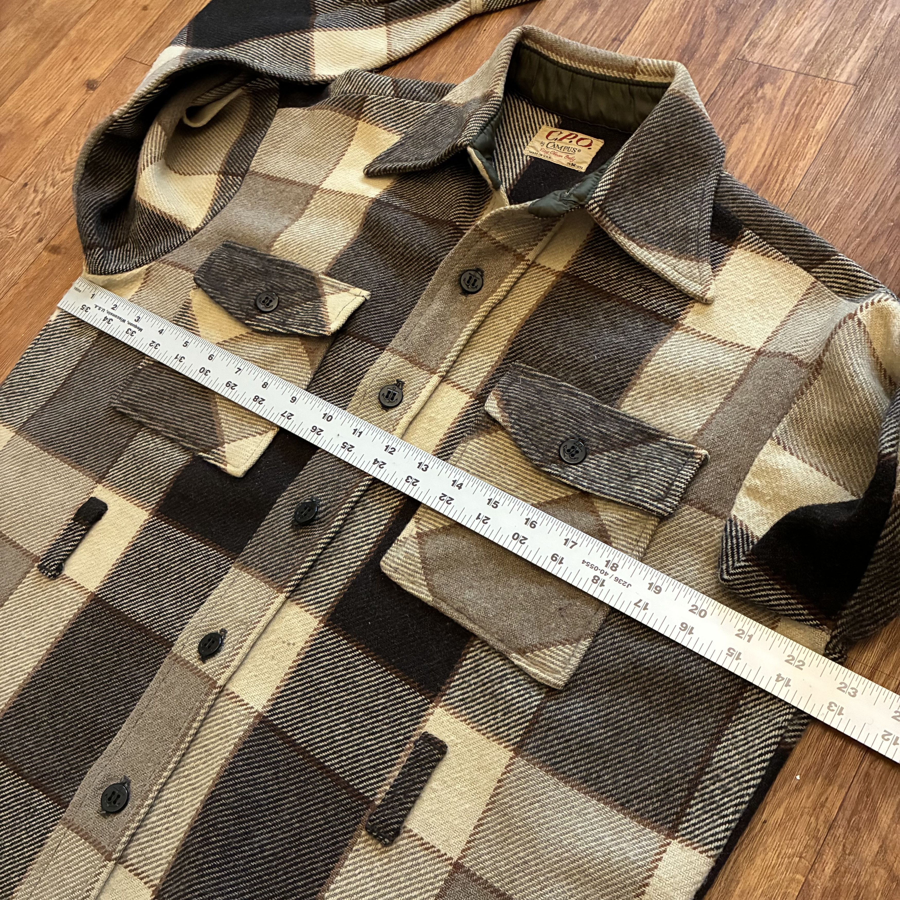 Other Wool CPO Shirt Plaid Vintage Campus 60s Size US M / EU 48-50 / 2 - 12 Thumbnail