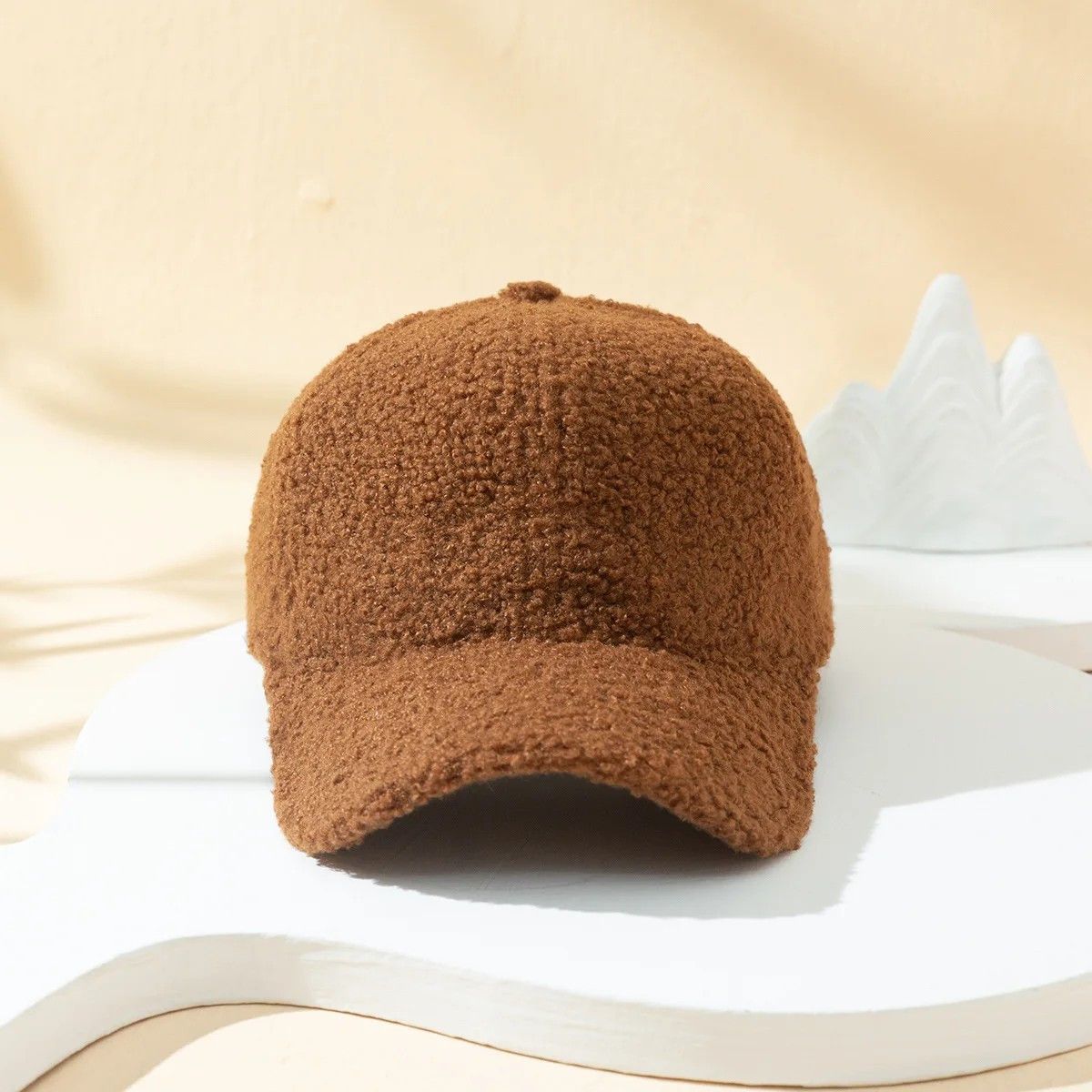 Other Brown Cozy Sherpa Fleece Baseball Cap Winter Warm Soft Hat Size ONE SIZE - 3 Thumbnail