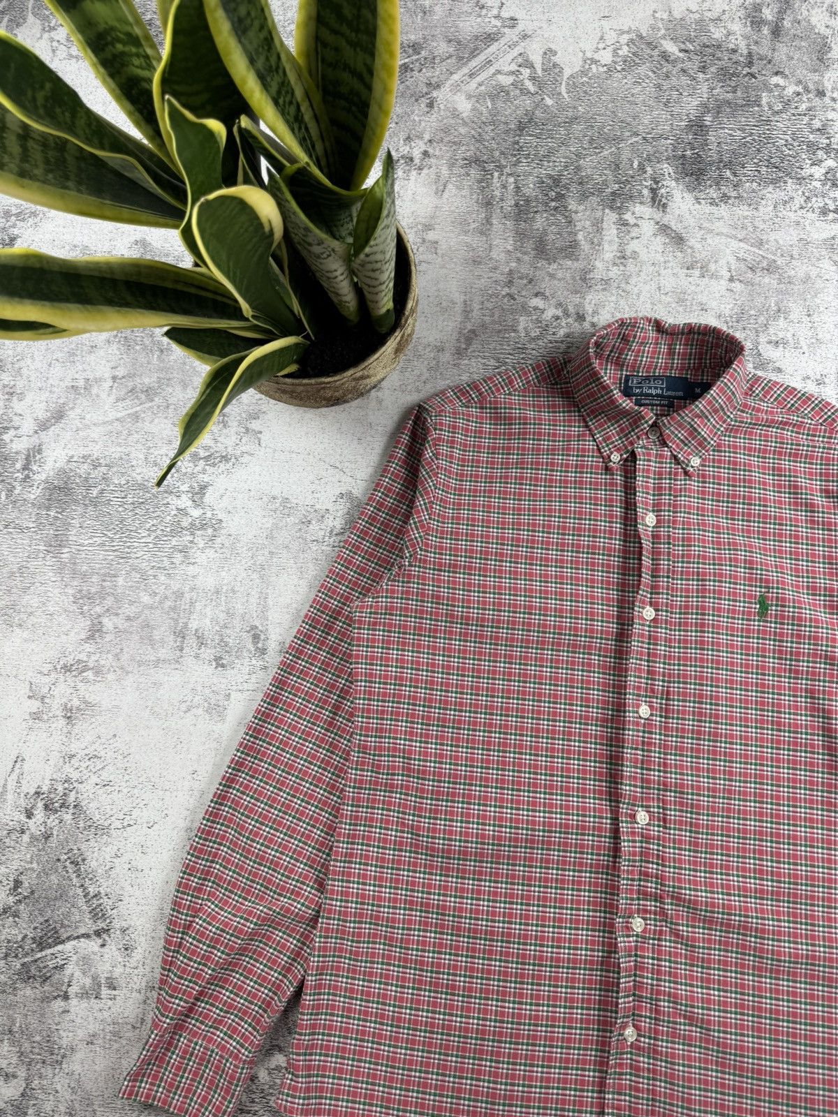 Polo Ralph Lauren Polo Ralph Lauren Custom Fit Plaid Medium Button Stretch Oxford LongSleeve Shirt Size US M / EU 48-50 / 2 - 5 Thumbnail