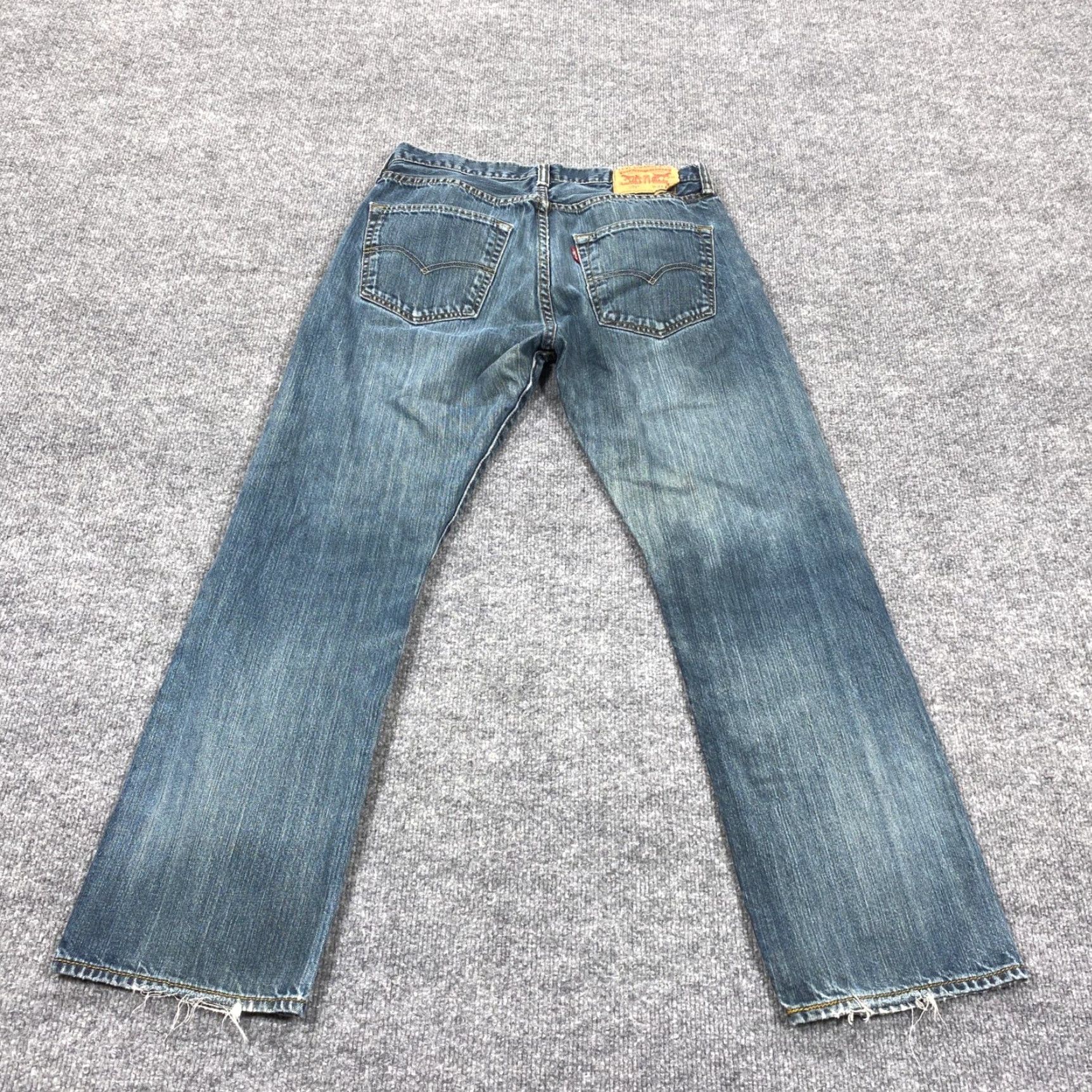 Levi's Levi's 501 Original Fit Jeans Jeans 501 Original Fit Mens 33x30 Blue Distressed Ripped Straight Leg 90s Mens Regular Button Fly Blue Jeans Size US 33 - 3 Thumbnail