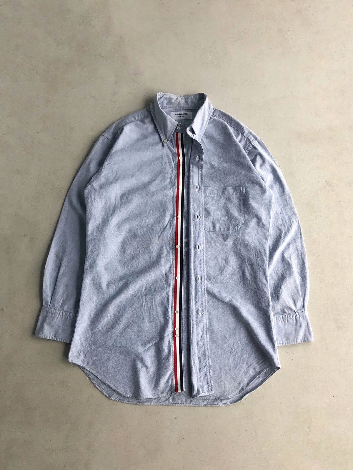 image of Thom Browne Oxford Shirts in Oxford Blue, Men's (Size Large)