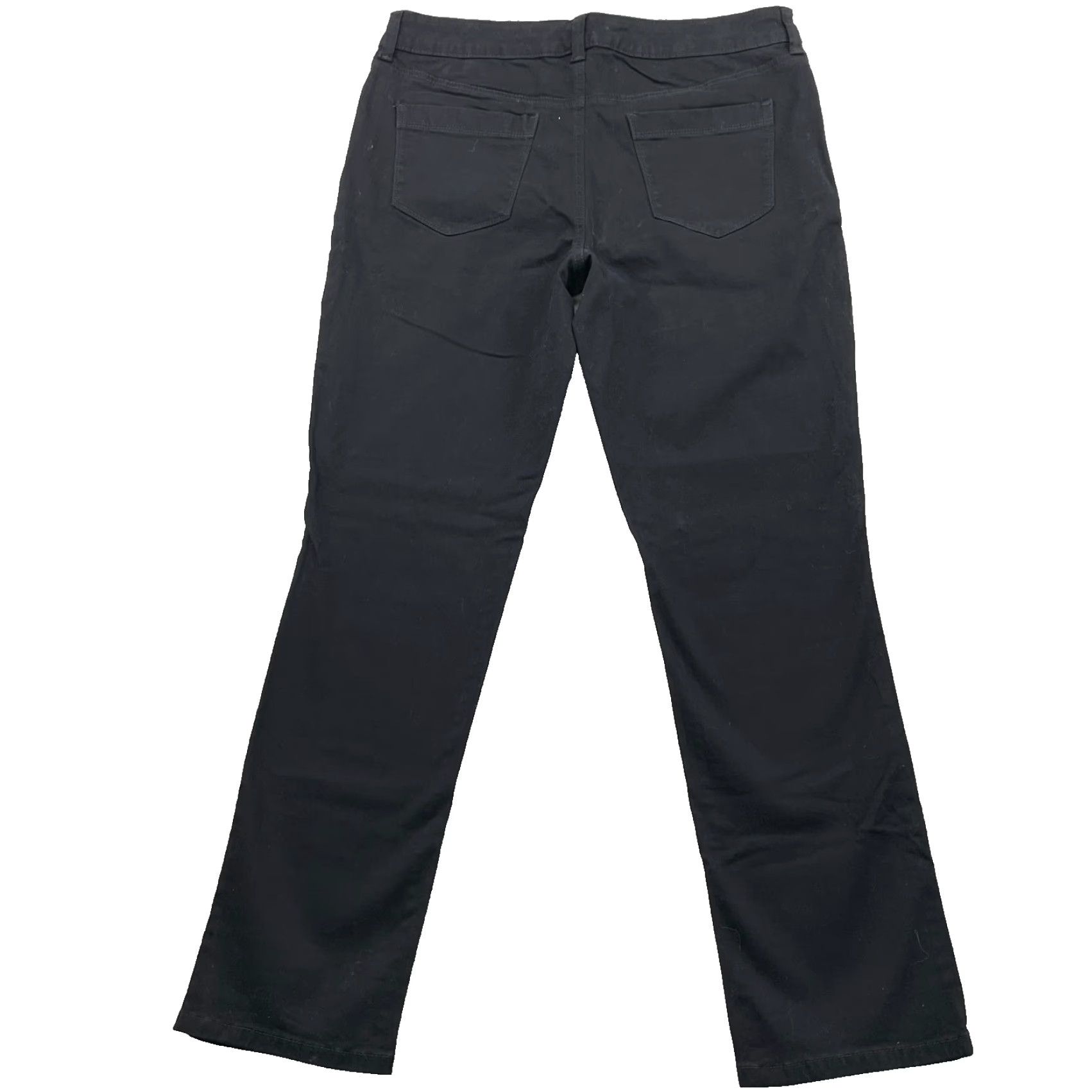 Vintage Bandolino Jeans 12 Black Straight Women 34x29 Denim 5-Pocket Classic Academia Preppy 90s Travel Comfort Size 34" / US 12 / IT 48 - 2 Thumbnail