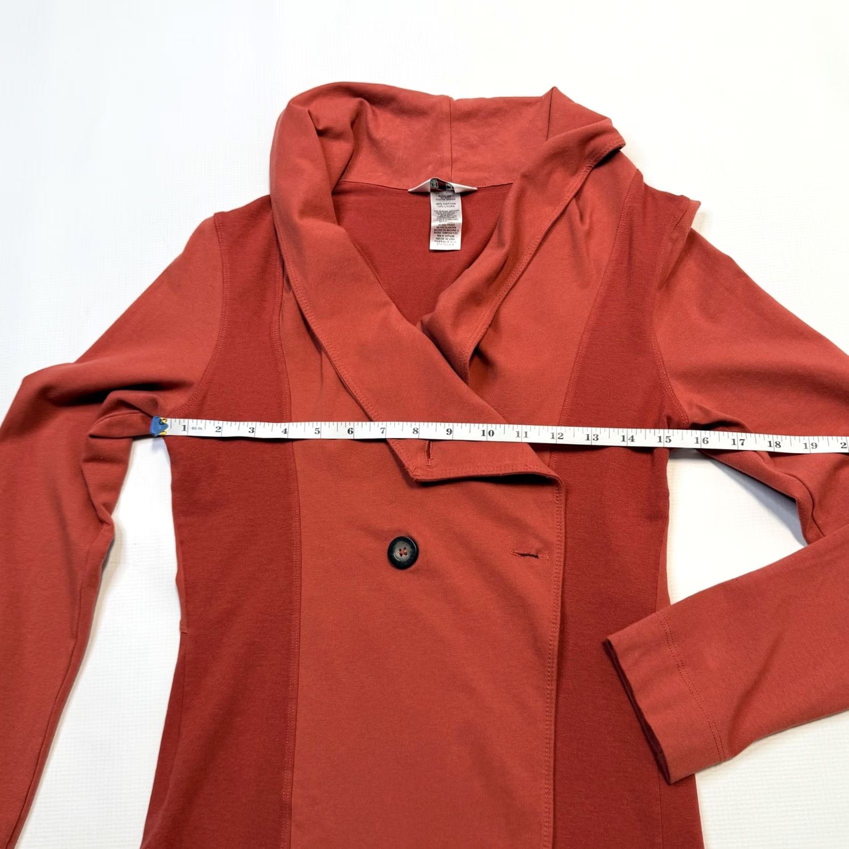 Hard Tail Hard Tail Forever Jacket Womens Small Orange Draped Button Front Made USA Size S / US 4 / IT 40 - 5 Thumbnail