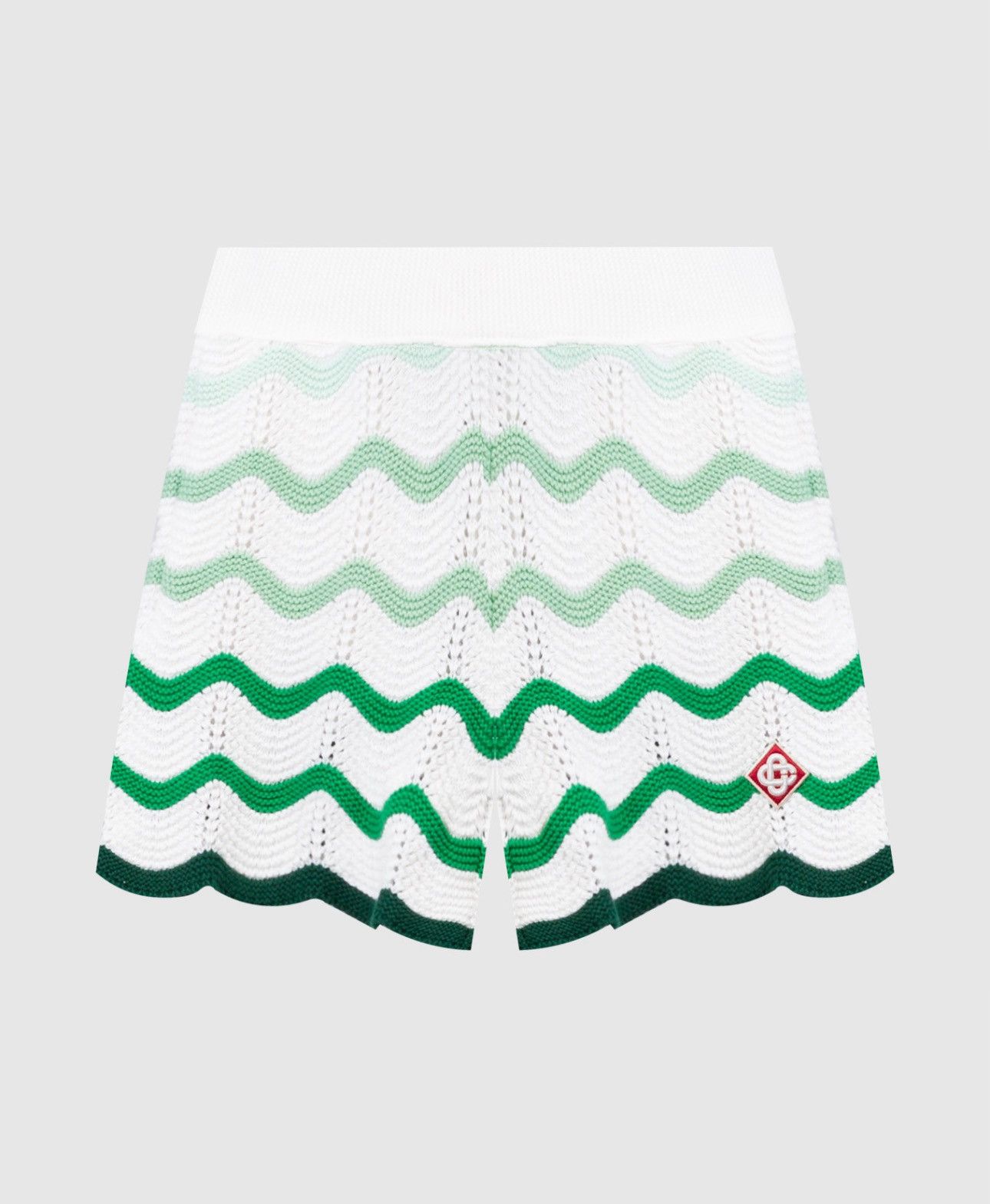 Casablanca Paris Wavy Gradient Crochet Shorts