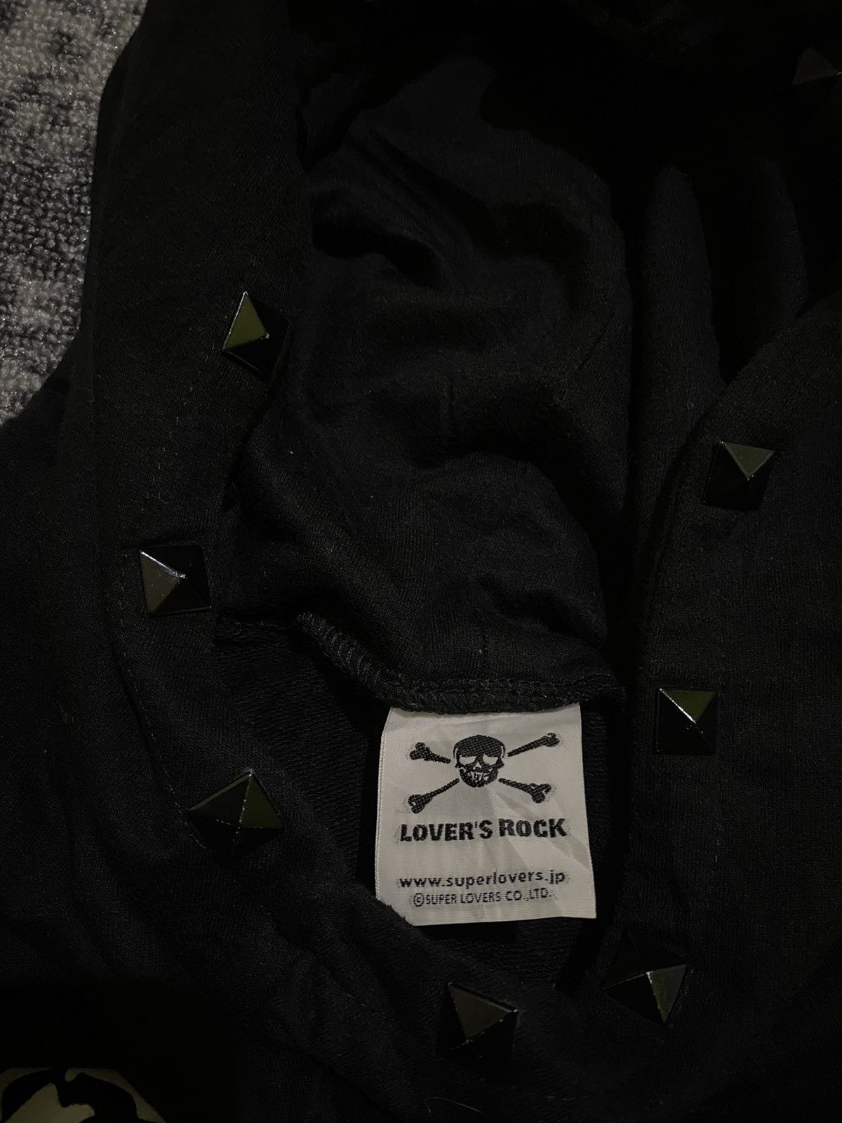 Hysteric Glamour × If Six Was Nine × Le Grande Bleu (L.G.B.) Y2k Super Lovers skelton ifsixwasnine studded hoodie Size US L / EU 52-54 / 3 - 7 Thumbnail