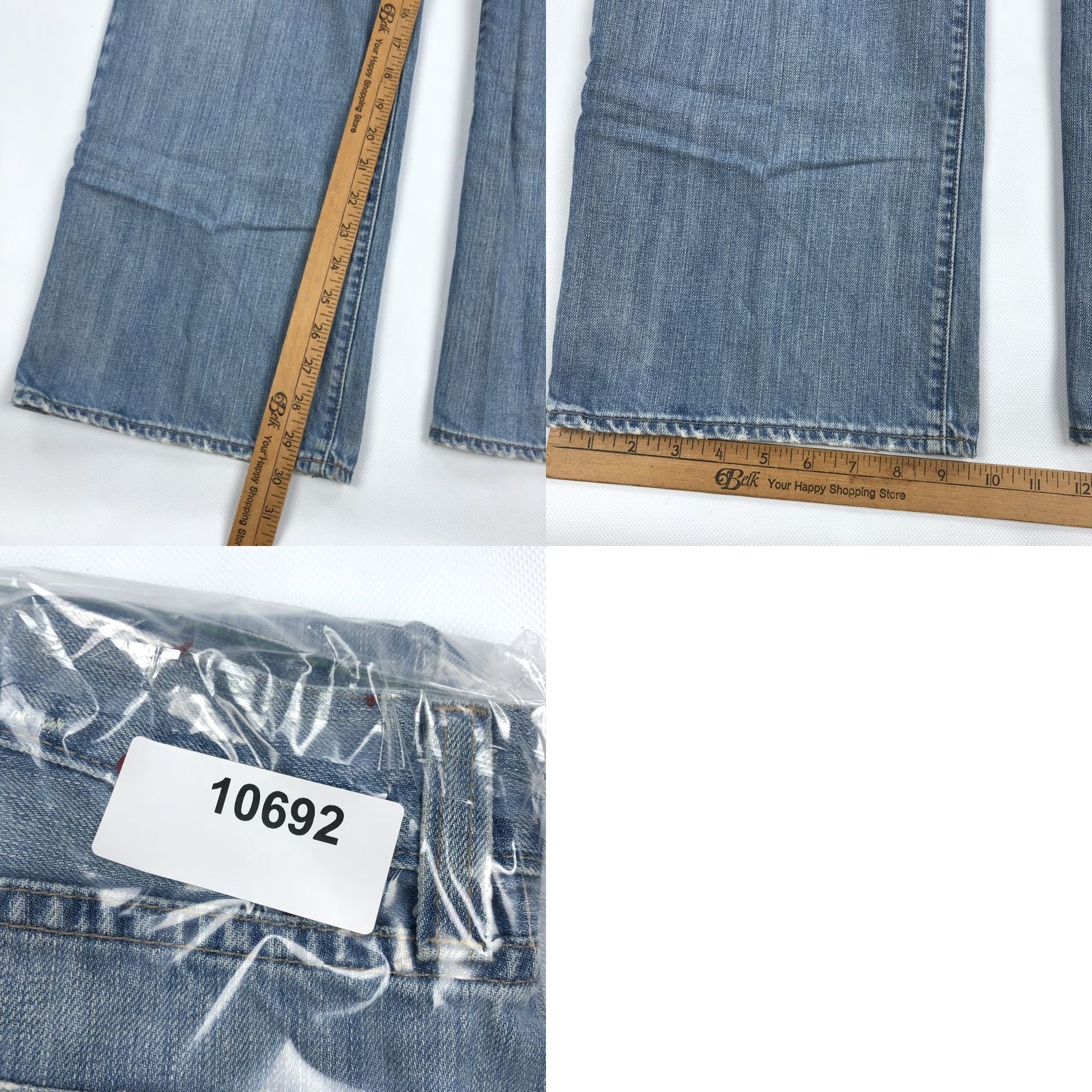 J.Crew J.CREW Jeans Denim Straight Button Fly 34x30 Blue Vintage 5-Pocket Cotton Men Regular Mid Rise Gray? Size US 36 / EU 52 - 9 Thumbnail
