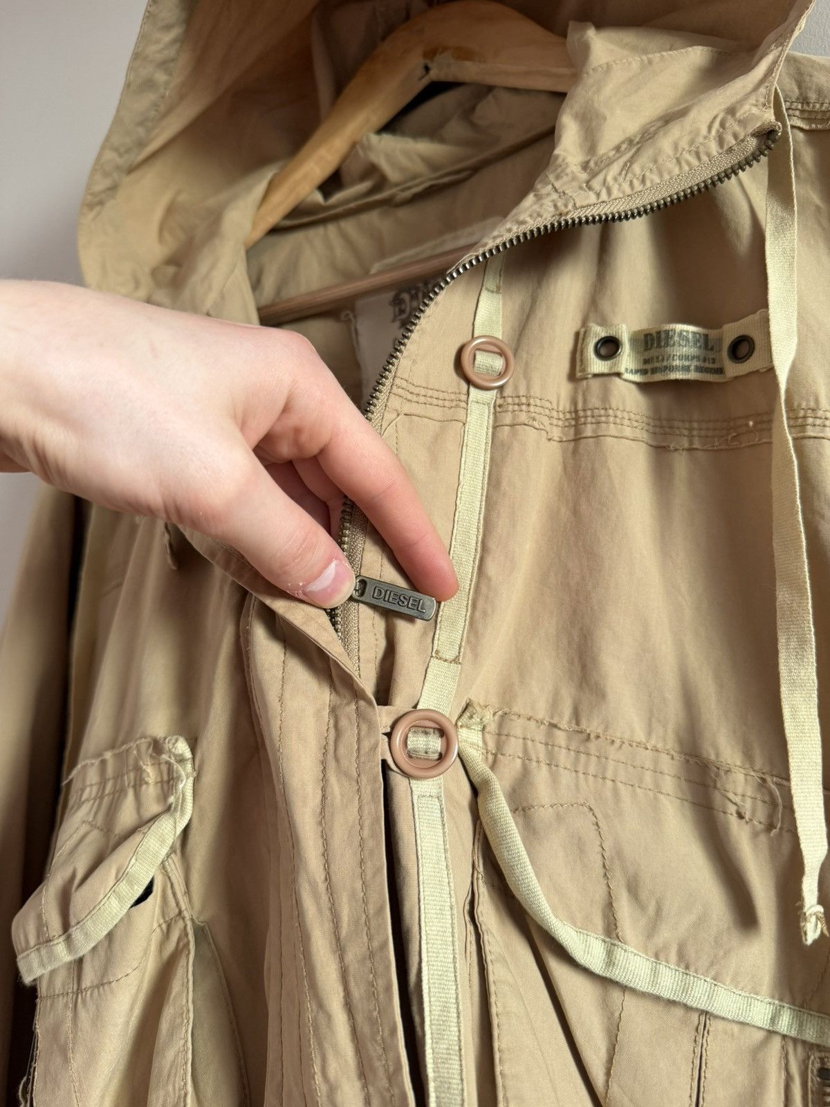 Diesel Vintage bondage distressed faded cargo diesel jacket Size L / US 10 / IT 46 - 7 Thumbnail