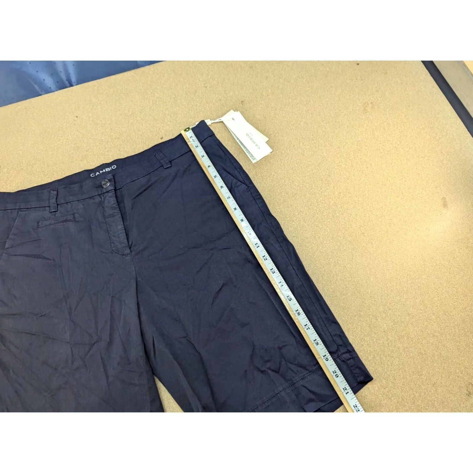 Vintage Cambio Stella Shorts Bermuda Black Womens Size 42 Chino Drawstring Quick Dry Athletic Casual Slim Fit Shorts Womens Black Size 28" / US 6 / IT 42 - 3 Thumbnail