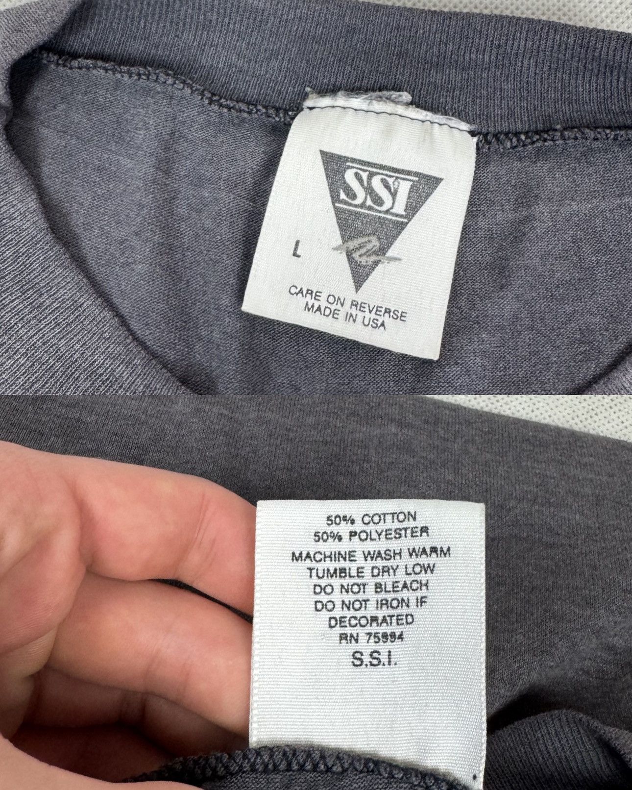 Harley Davidson Vintage Harley-Davidson Men's Gray Cotton 1988 T-Shirt Large Size US L / EU 52-54 / 3 - 2 Thumbnail