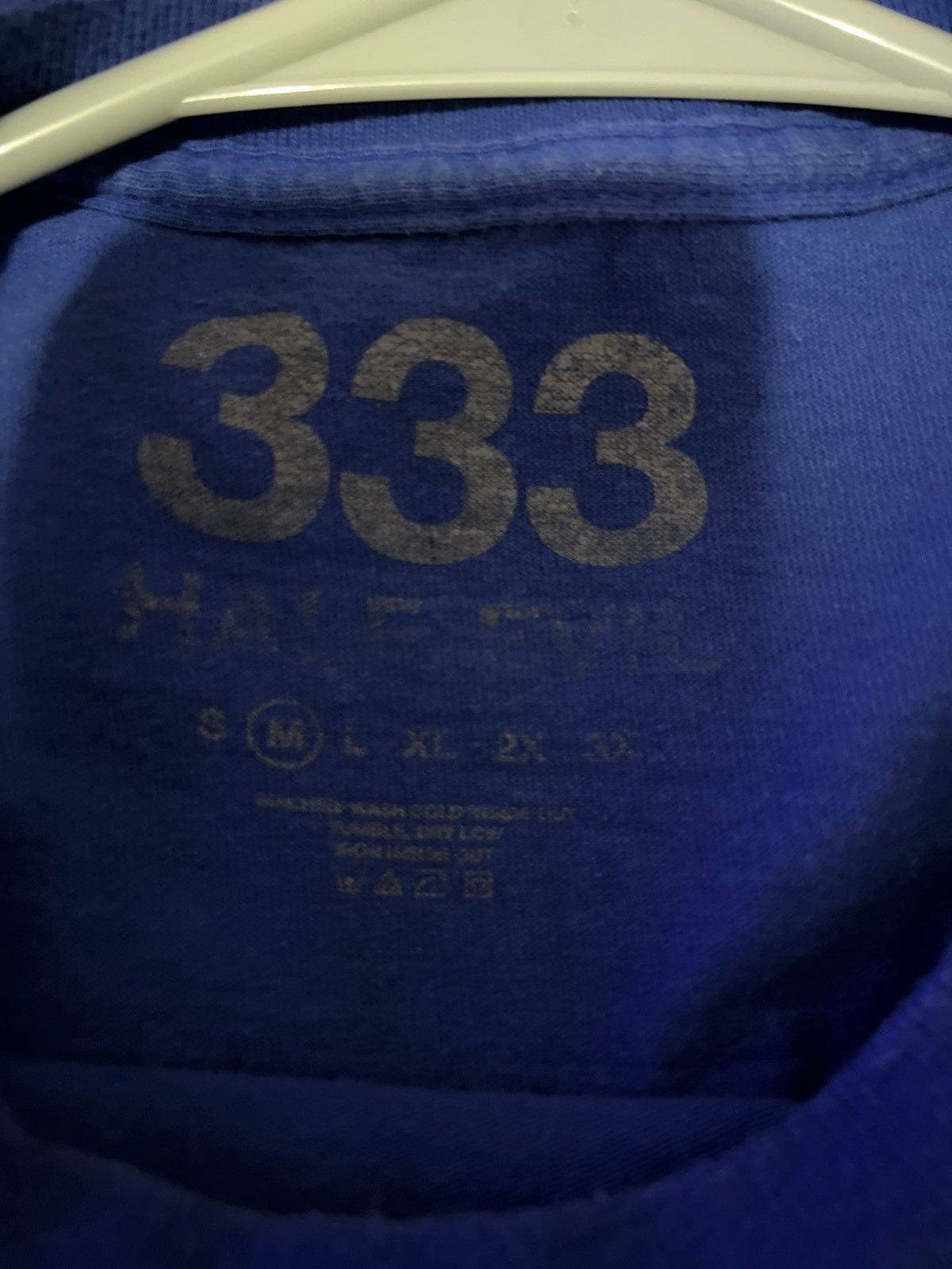 Half Evil Half evil blue 333 tee Size US M / EU 48-50 / 2 - 2 Thumbnail