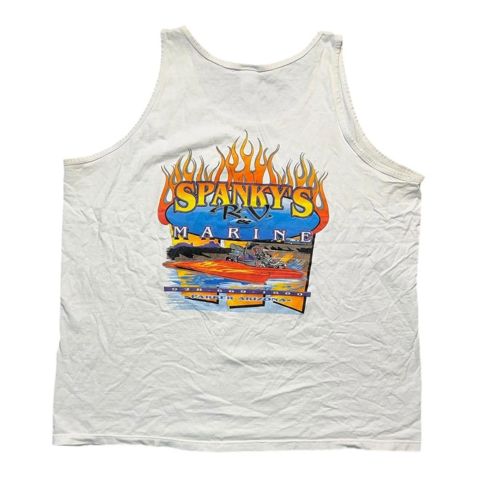 Anvil Vintage 90s Spankys RV Marine Parker Arizona Flame Tank Size US XXL / EU 58 / 5 - 1 Thumbnail
