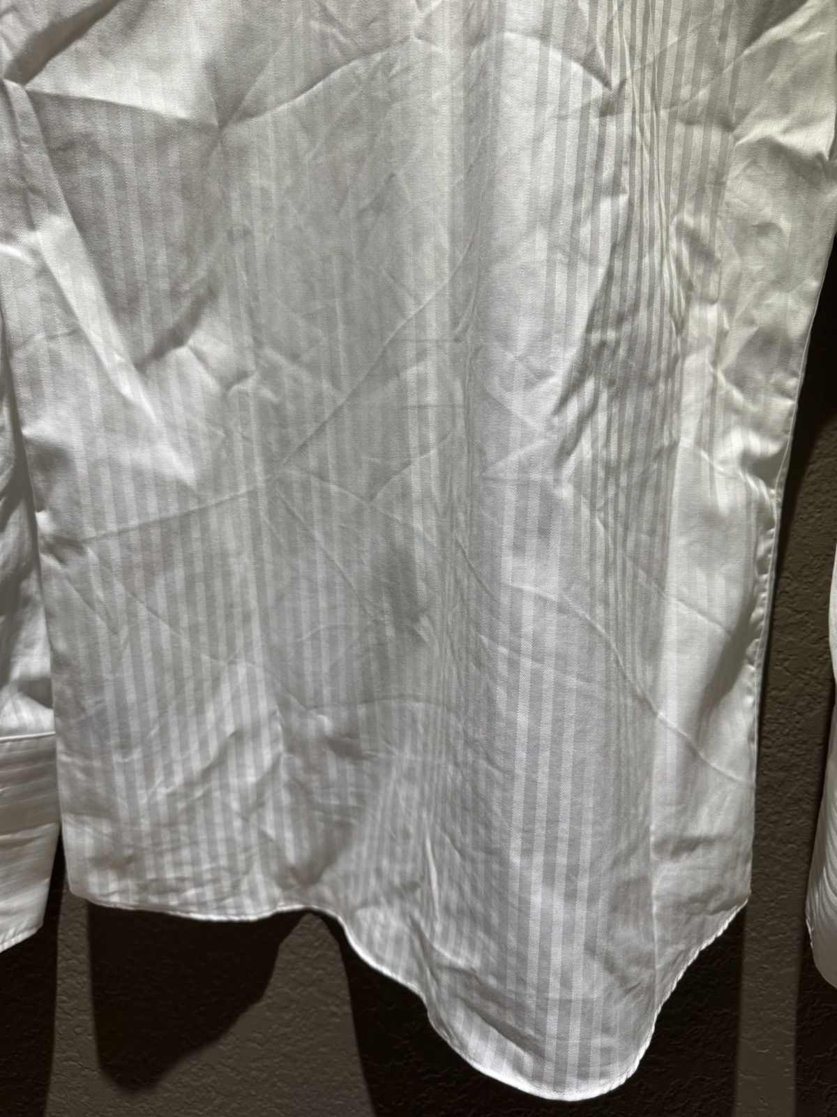 Marc Anthony Marc Anthony Vintage Slim Fit Tonal White Stripe Button Up Size US M / EU 48-50 / 2 - 9 Thumbnail