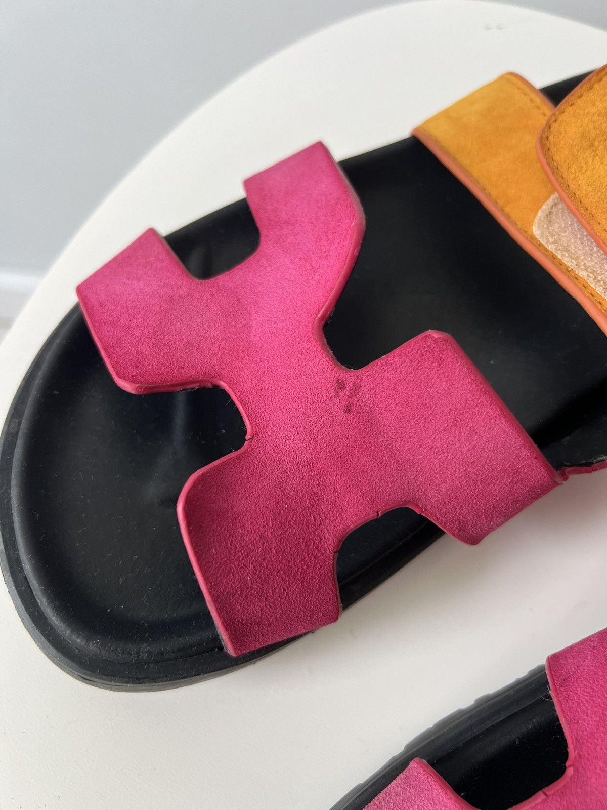 Hermes Hermes Pink Suede Chypre Flat Slides Size 40 RRP 1700$ Size US 10 / IT 40 - 14 Thumbnail