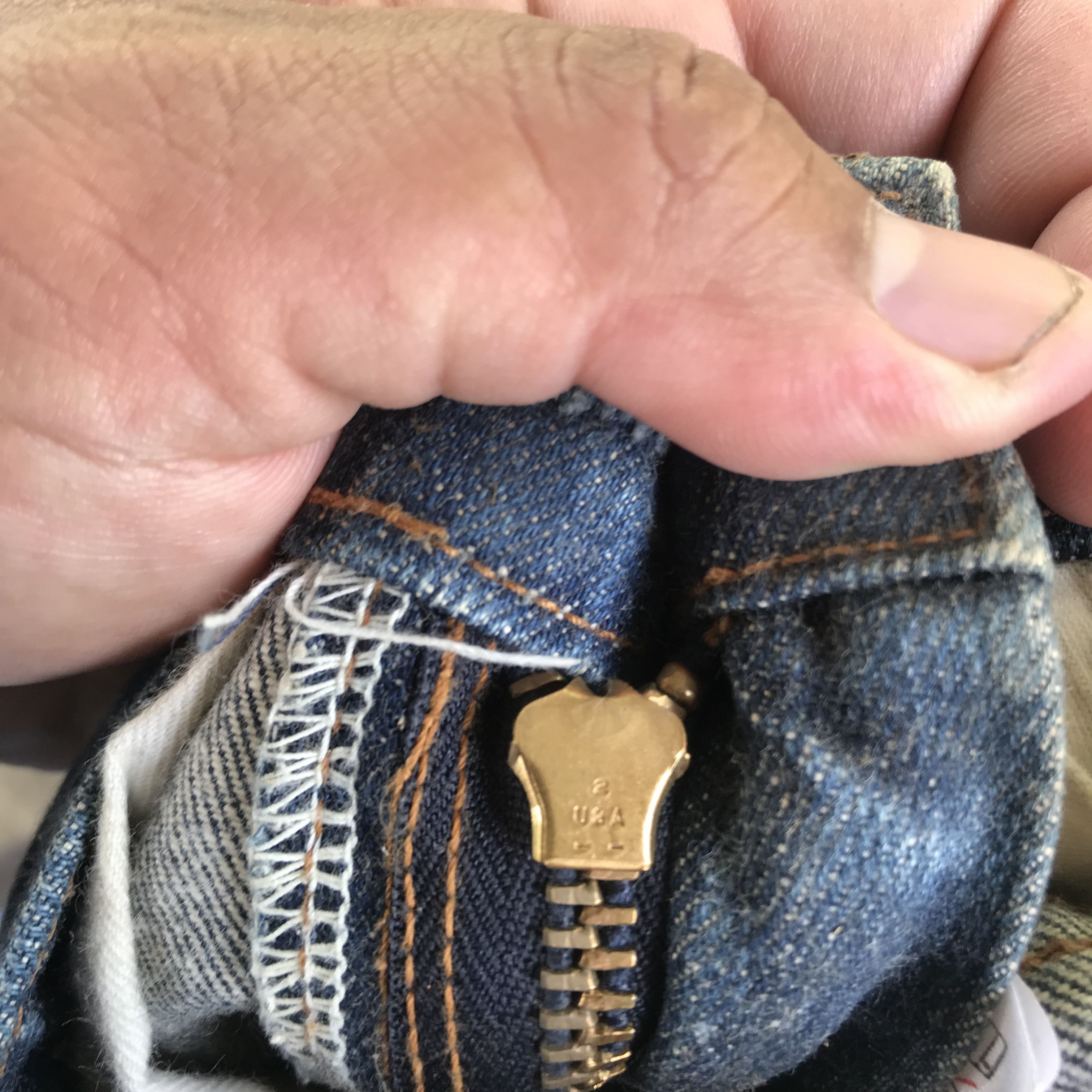 Tornado Mart FLARE!!Vintage 70s Big John Denim Zipper Talon-Size 27 Size US 27 - 8 Thumbnail