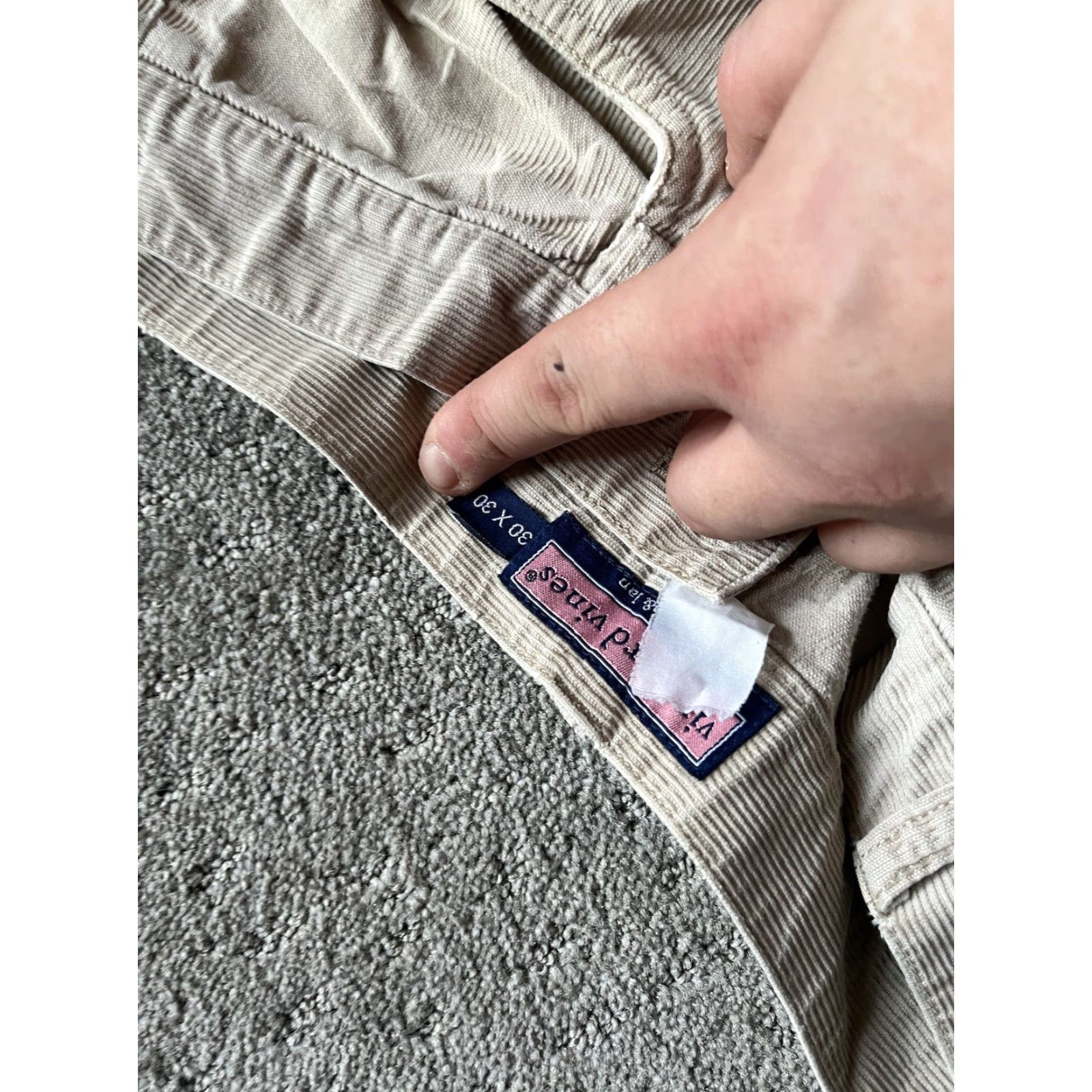 Vineyard Vines Vineyard Vines Corduroy Pants Mens 30x30 Beige Cotton Straight Leg Preppy Golf Size US 30 / EU 46 - 5 Thumbnail