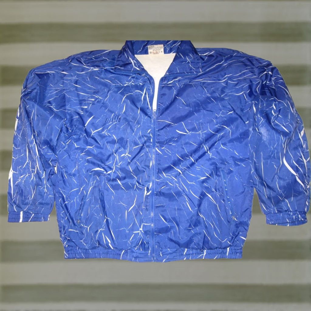 Vintage MITRE Soccer Jacket Windbreaker Blue XL Adult Vintage 90s Mens Size US XL / EU 56 / 4 - 1 Thumbnail