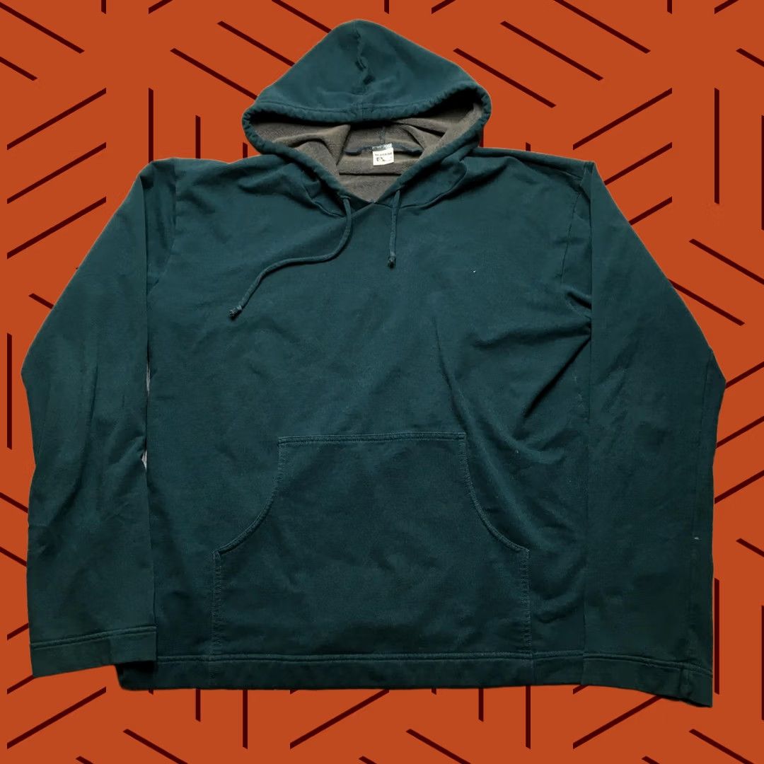 Vintage Be Present Hoodie Mens Large Green Organic Cotton Lightweight Kangaroo Pocket Size US L / EU 52-54 / 3 - 1 Thumbnail