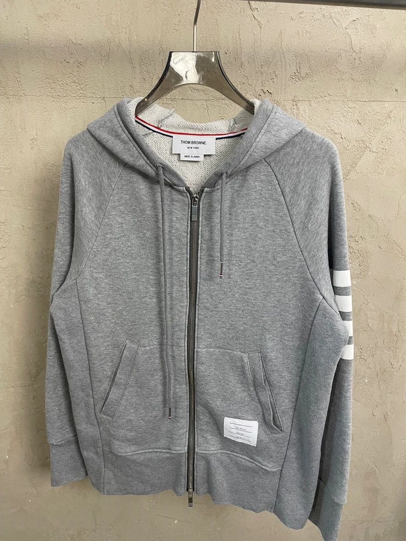 Thom Browne Gray zipper jacket and hoodie