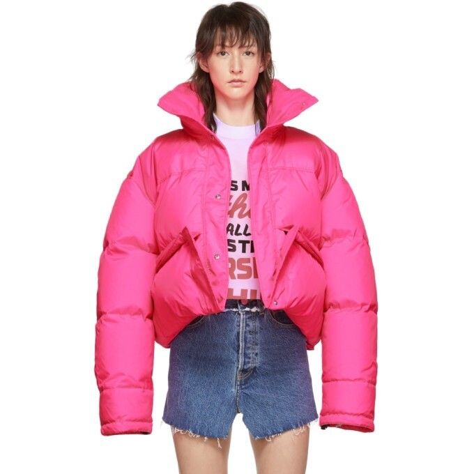 Vetements Fluo Puffer Jacket - Pink