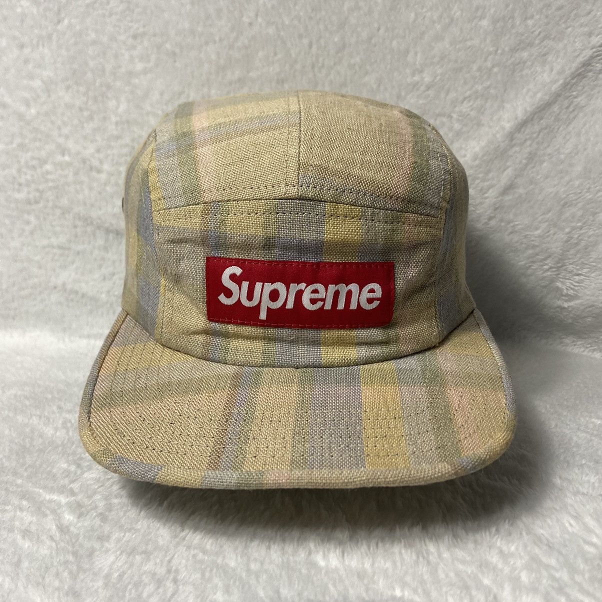 Supreme Supreme Magee Plaid Linen Camp Hat SS14 Size ONE SIZE - 1 Thumbnail