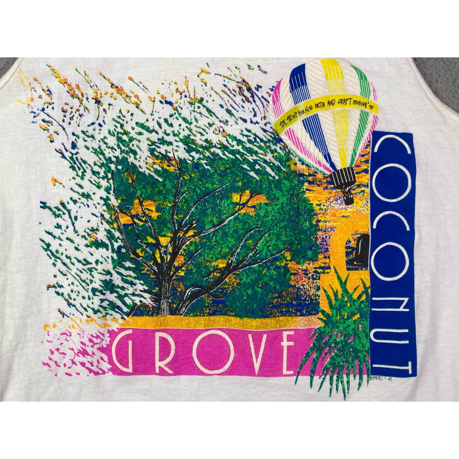 Vintage Coconut Grove Tank Top Miami 1991 Vintage Mens Size XL Size US XL / EU 56 / 4 - 6 Thumbnail