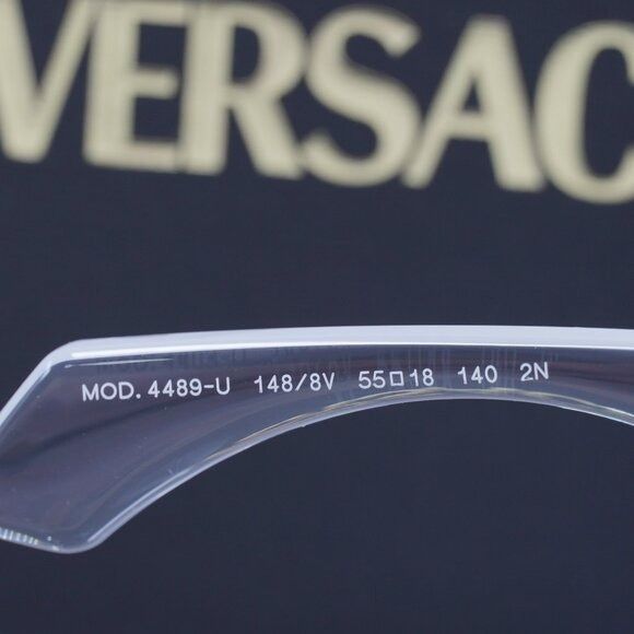 Versace Versace VE4489U 148/8V Sunglasses Transparent Rectangle Fram Size ONE SIZE - 8 Thumbnail