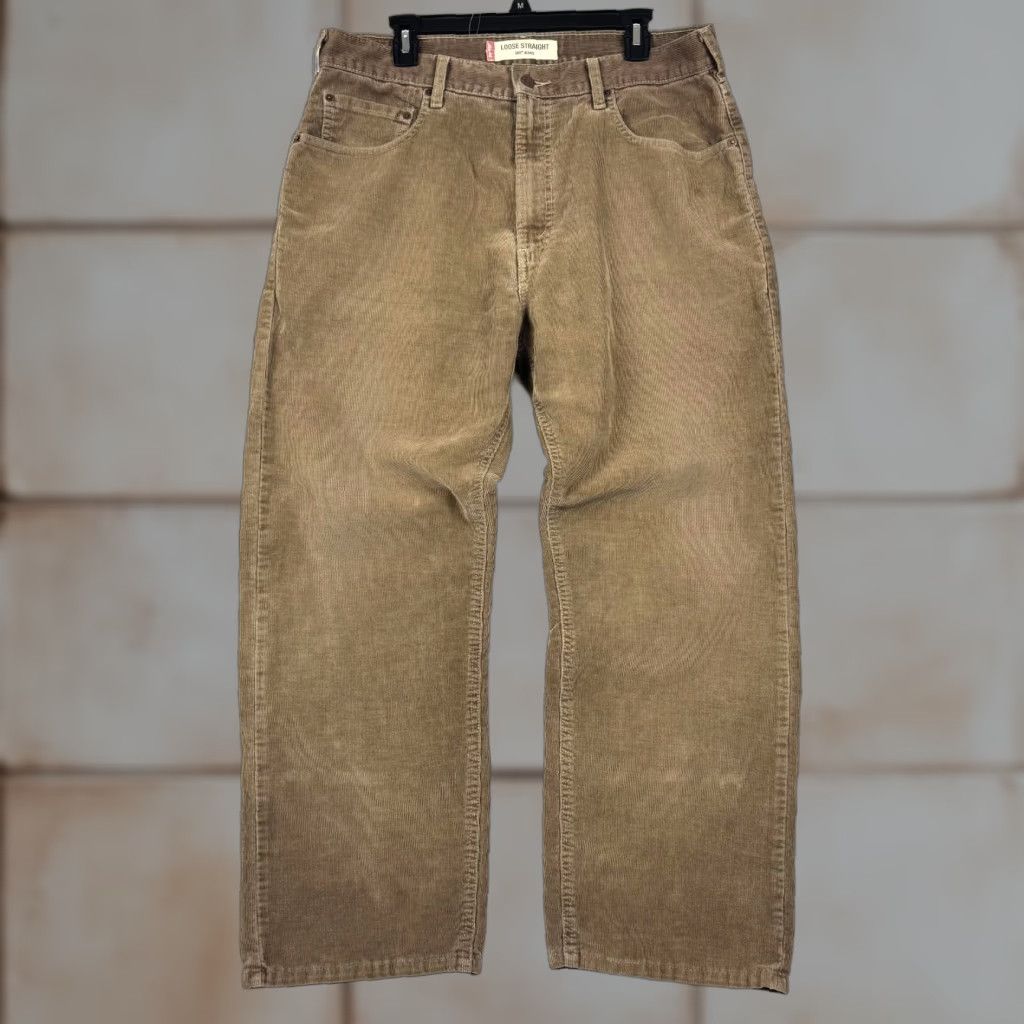 Levi's VINTAGE Levi's 569 Brown Corduroy Pants Mens 36x30 Relaxed Straight Fit Casual Khakis 5-Pocket Design Brown Corduroy Levi's 569 Mens 36 30 Size US 36 / EU 52 - 1 Thumbnail