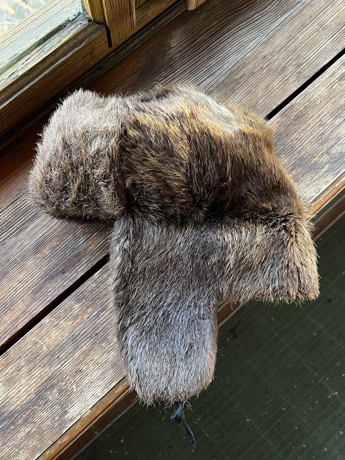 Vintage Vintage Ushanka trapper rabbit leather hat rare Size ONE SIZE - 23 Thumbnail